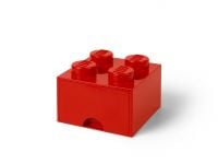 LEGO Gear 5006129 Aufbewahrungsstein mit Schubfach und 4 Noppen in Rot