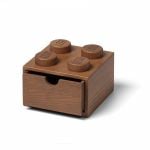LEGO Gear 5007115 Schubkasten mit 4 Noppen aus dunklem Eichenholz