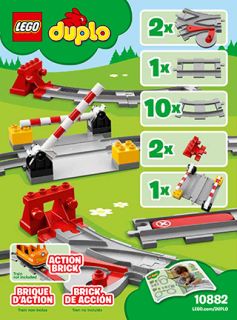 Modell ab 2018 LEGO Duplo Eisenbahn 2 Weichen weißgrau aus 10875 & 10882 