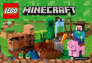 LEGO Minecraft - Steve mit Schwein - Figur Minifig Pig Melonenplantage  21138