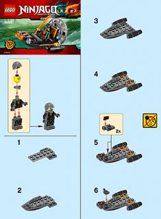 komplett 5x Lego Ninjago 30426 Sumpfboot auf geheimer Mission 