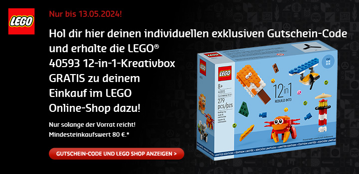 Gratis LEGO 40593 12-in-1-Kreativbox mit Gutscheincode*