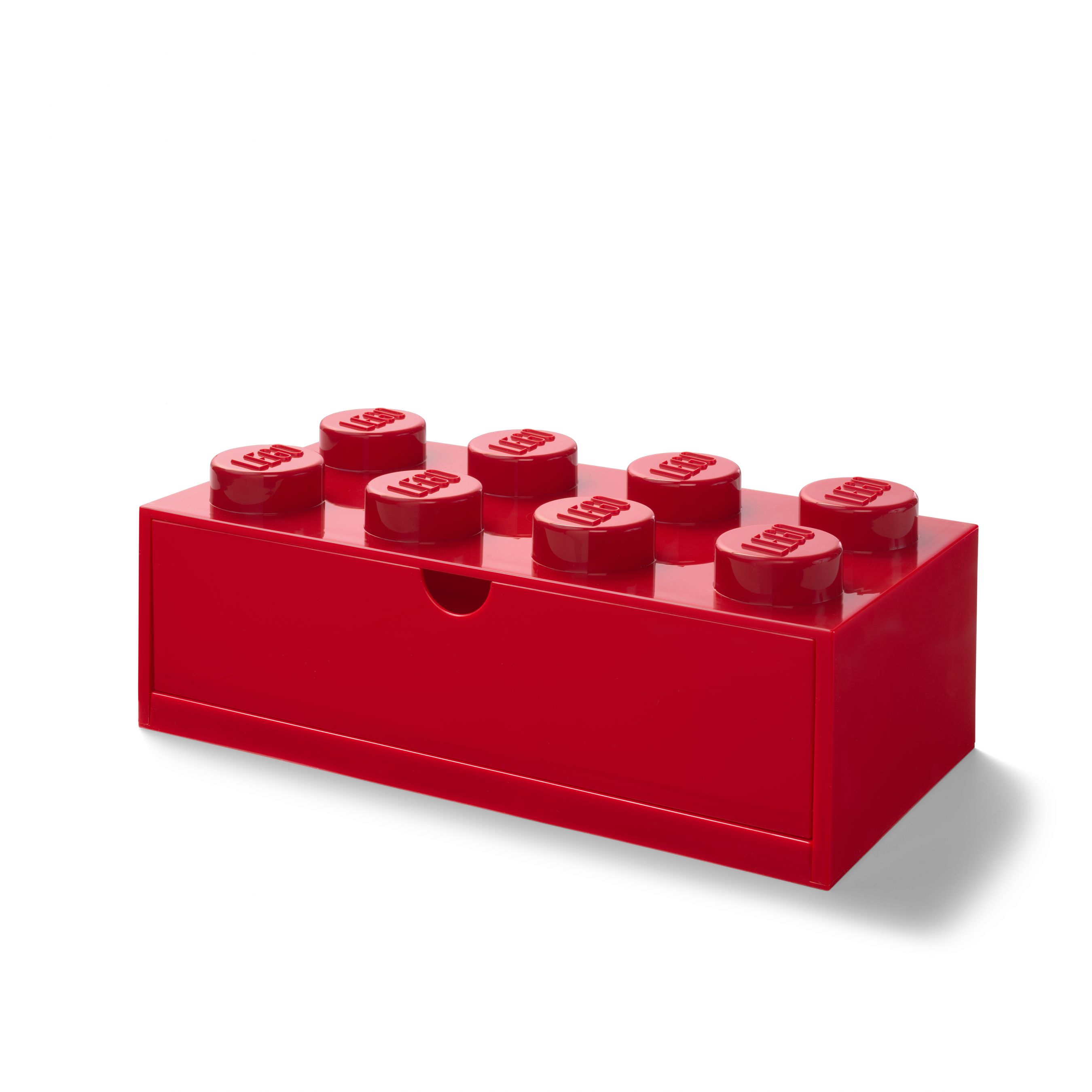 LEGO Gear 5006142 Aufbewahrungsstein mit Schubfach und 8 Noppen in Rot