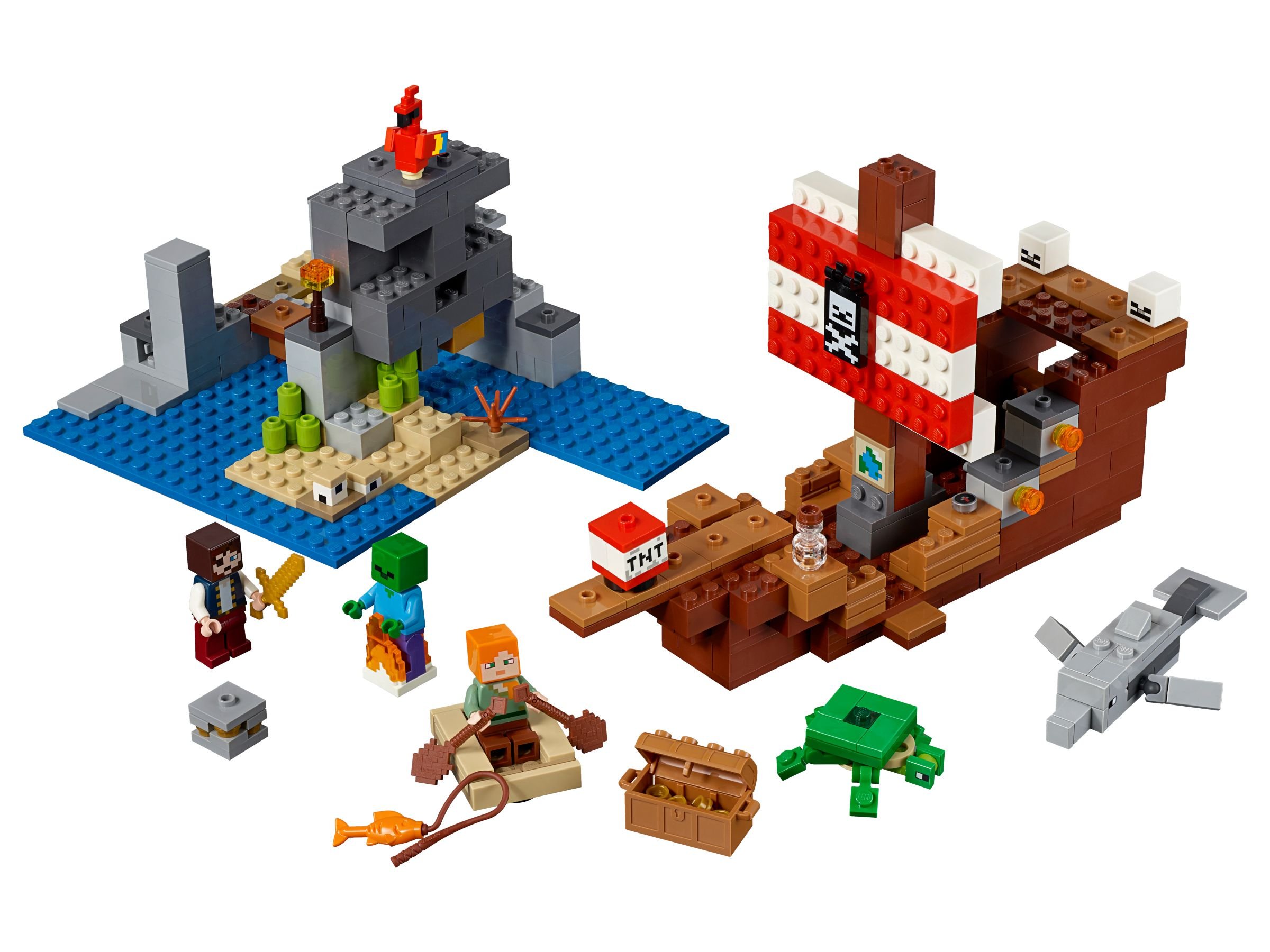 LEGO Minecraft 21152 Das Piratenschiff-Abenteuer