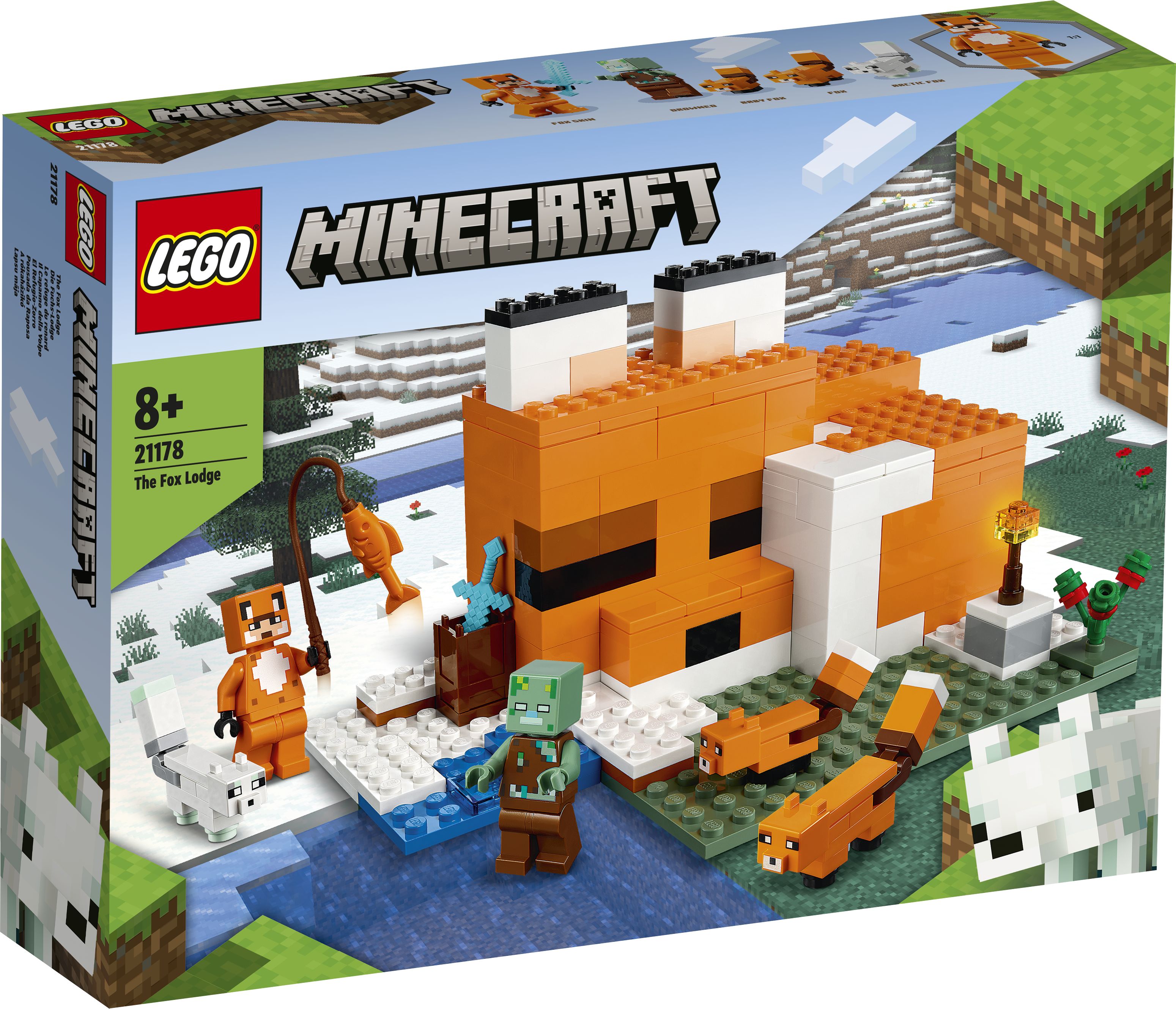 LEGO Minecraft 21178 Die Fuchs-Lodge LEGO_21178_Box1_v29.jpg