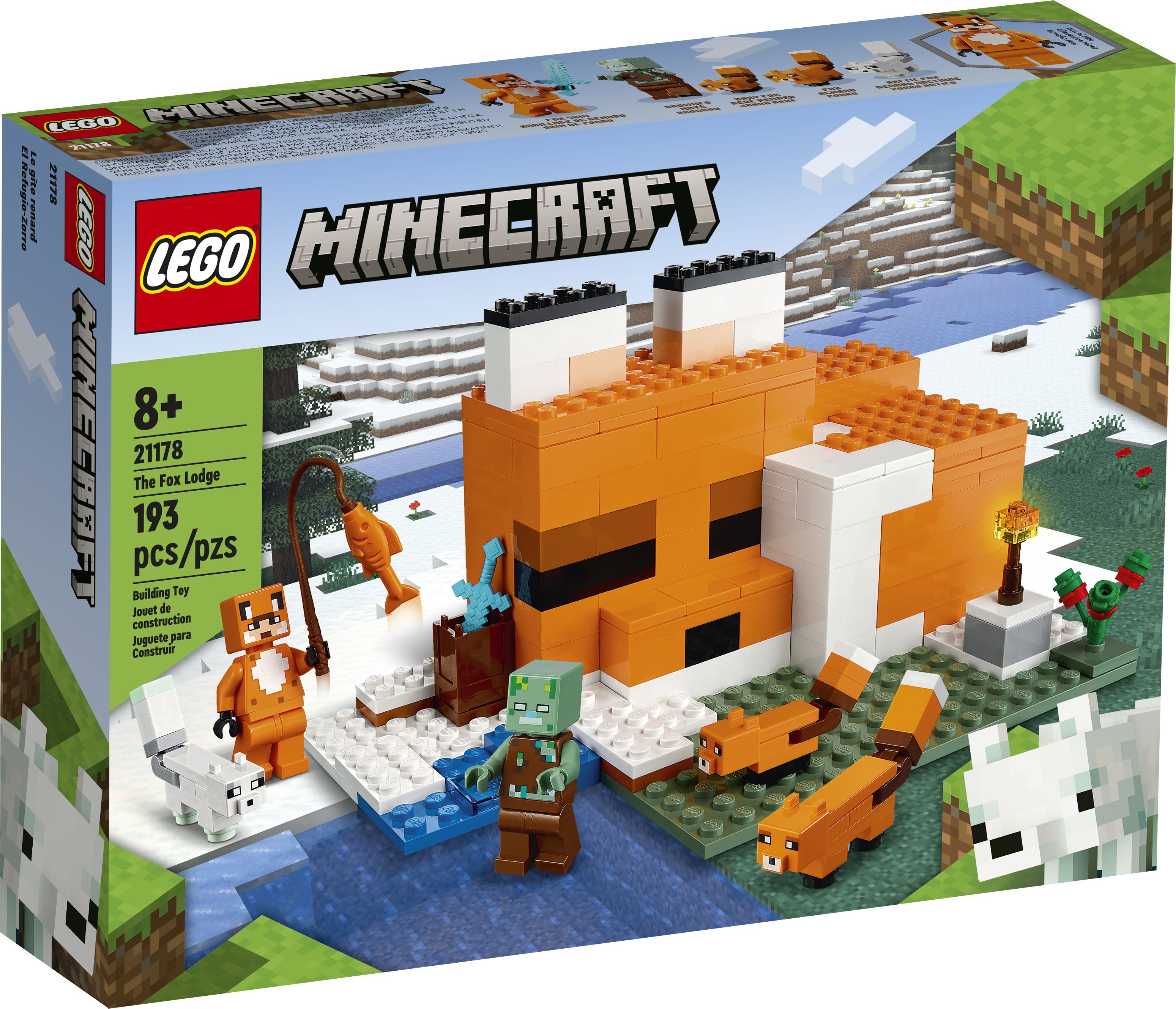 LEGO Minecraft 21178 Die Fuchs-Lodge LEGO_21178_Box1_v39.jpg