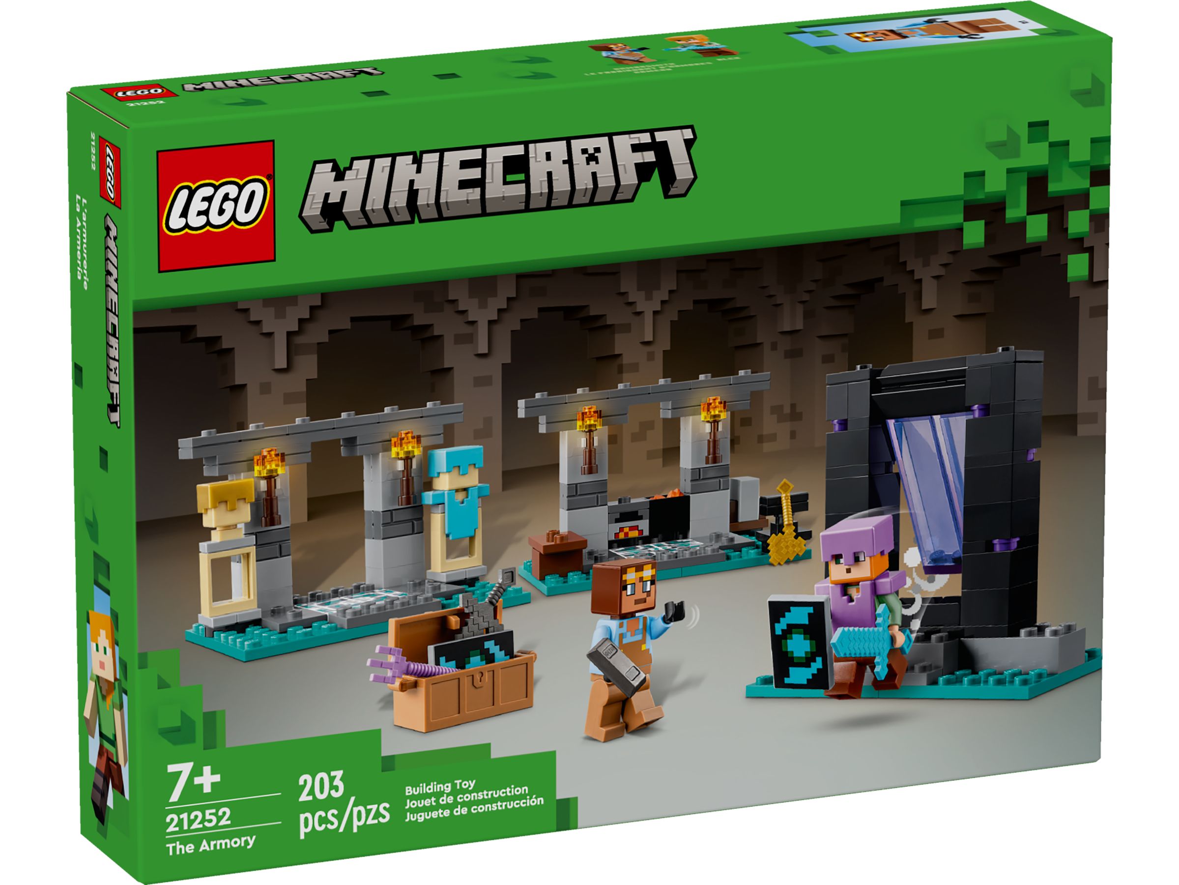 LEGO Minecraft 21252 Die Waffenkammer LEGO_21252_Box1_v39.jpg