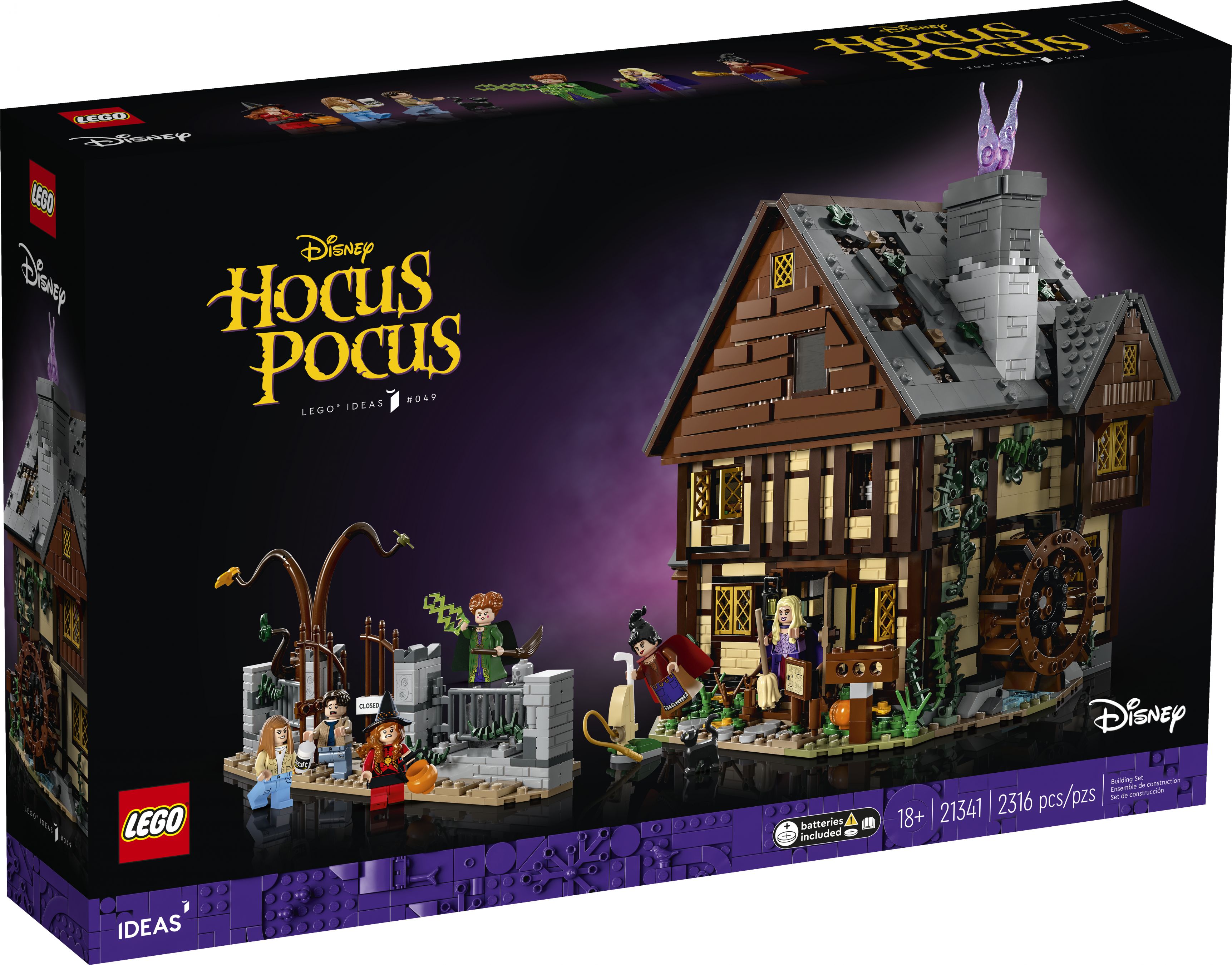 LEGO Ideas 21341 Disney Hocus Pocus: Das Hexenhaus der Sanderson-Schwestern LEGO_21341_Box1_v39.jpg
