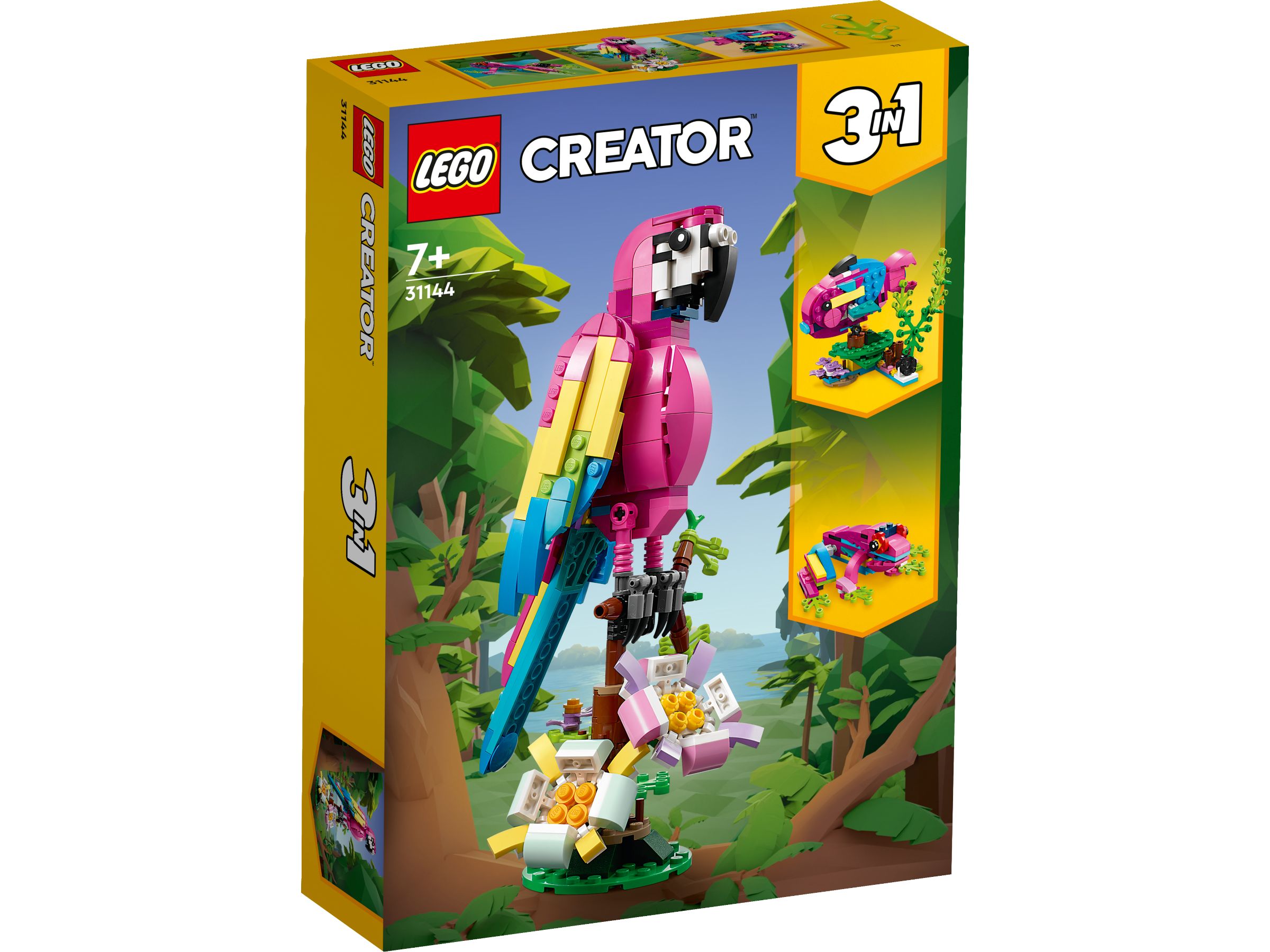 LEGO Creator 31144 Exotischer pinkfarbener Papagei LEGO_31144_Box1_v29.jpg