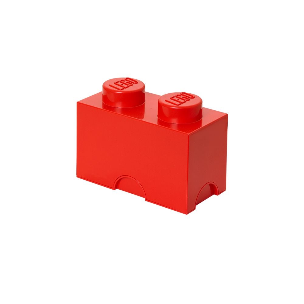 LEGO Gear 40021730 LEGO Aufbewahrungsbox, 2 Noppen, rot