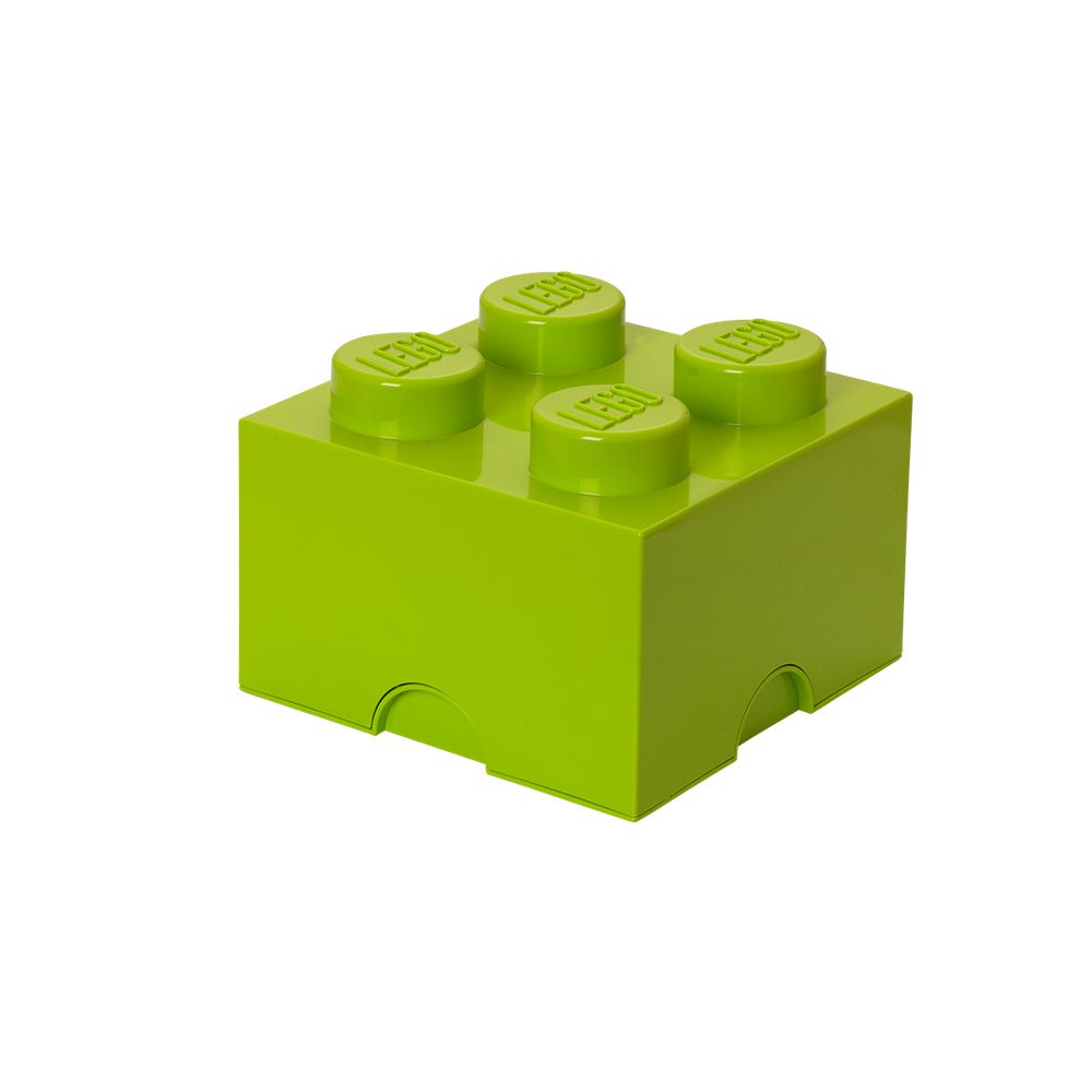 LEGO Gear 40031220 LEGO Aufbewahrungsbox, 4 Noppen, limettengrün