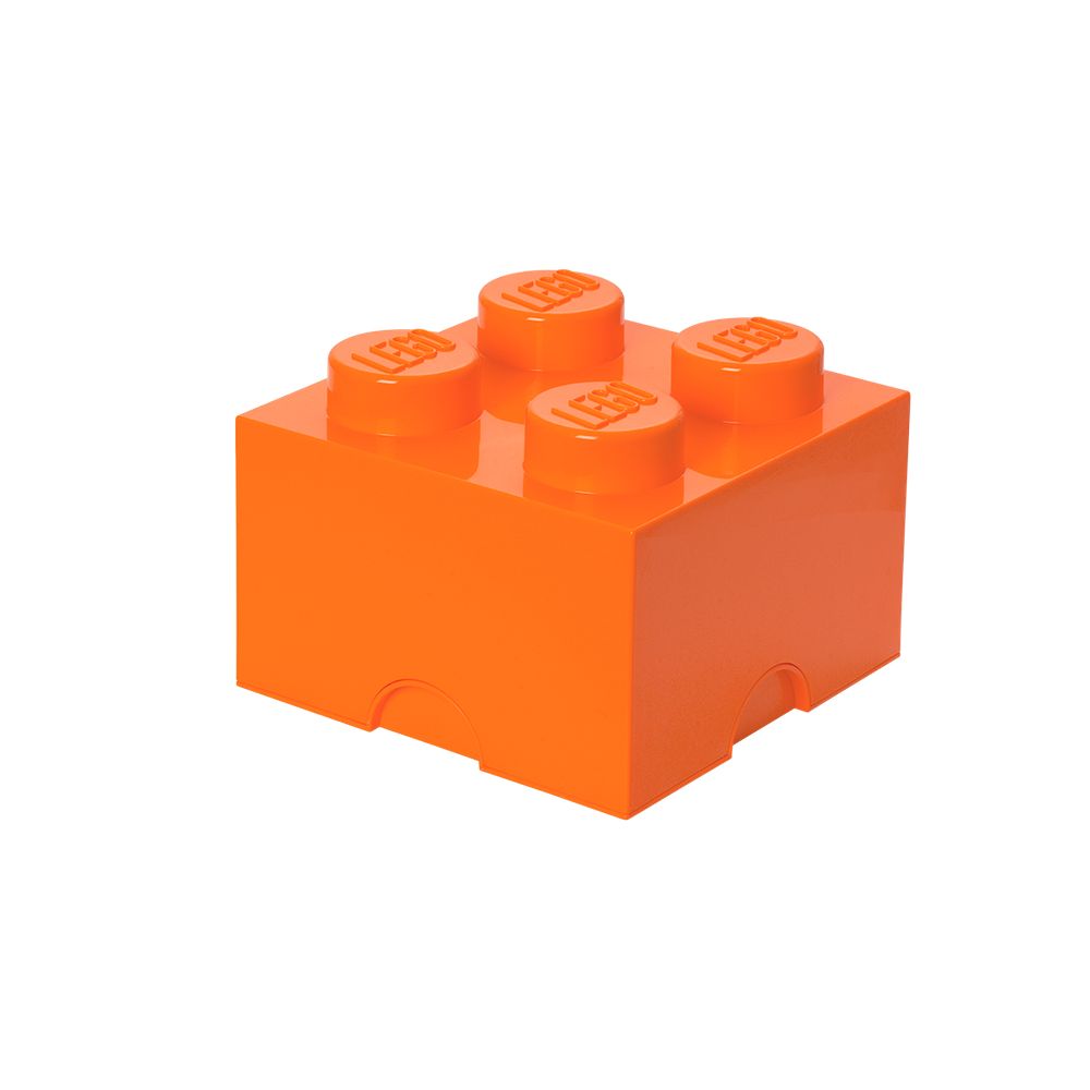 LEGO Gear 40031760 LEGO Aufbewahrungsbox, 4 Noppen, orange