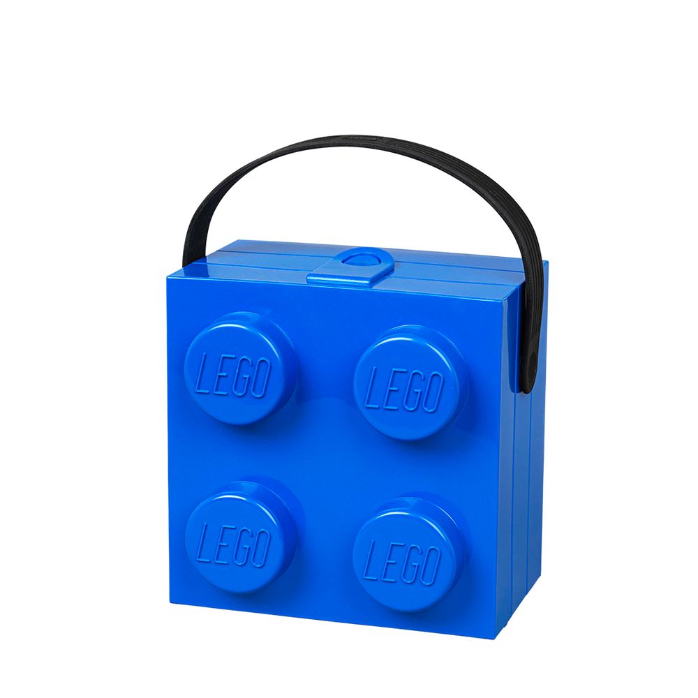 LEGO Gear 40240002 LEGO Lunchbox mit Henkel, vier Noppen, blau