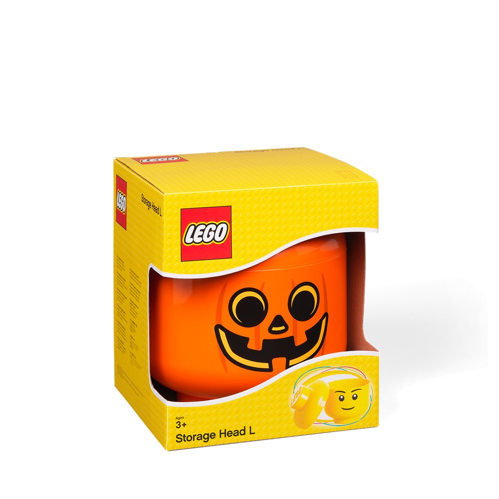 LEGO Gear 40321729 LEGO Aufbewahrungskopf groß, Kürbis