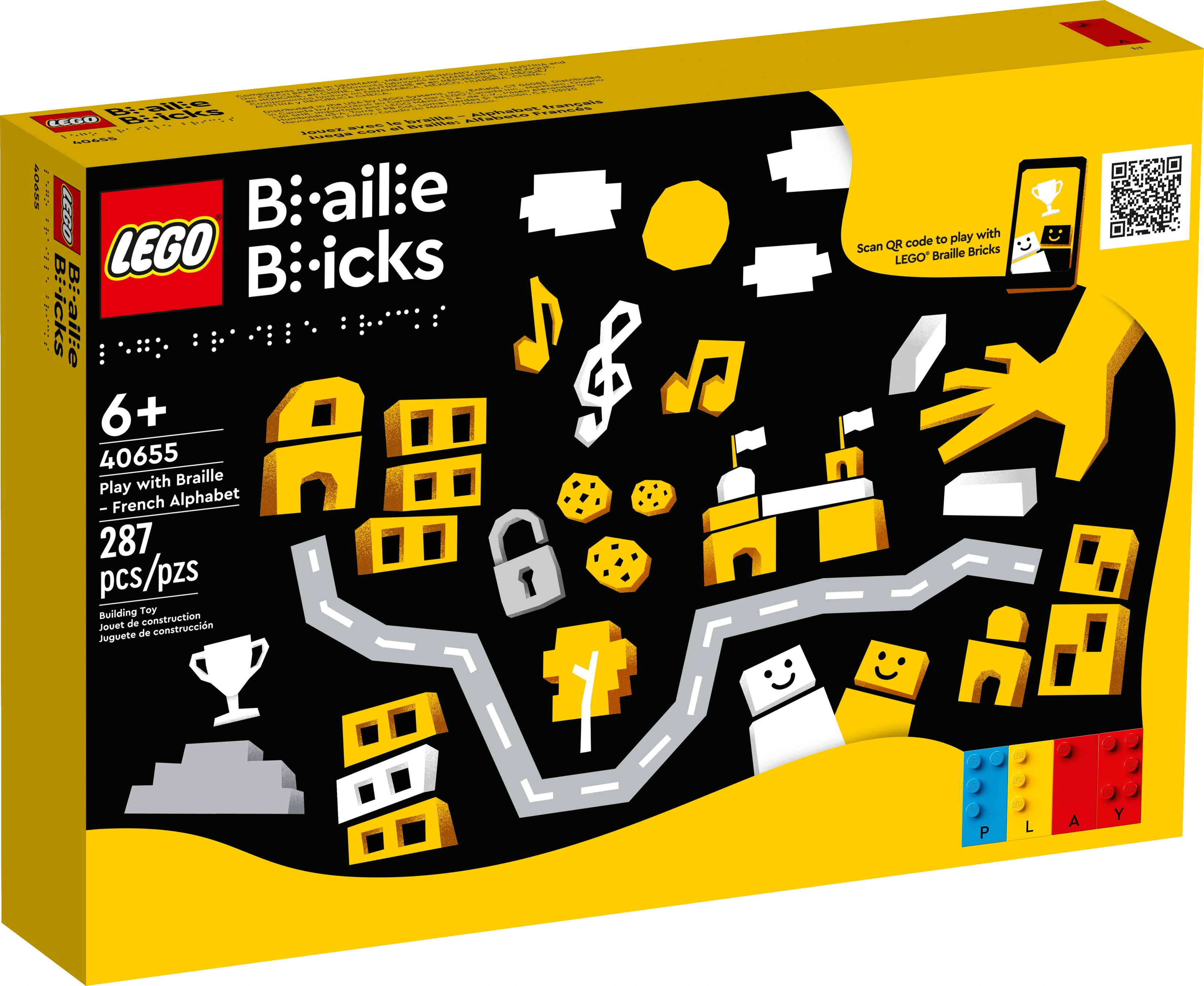LEGO Braille Bricks 40655 Play with Braille – Französische Version LEGO_40655_Box1_v39.jpg