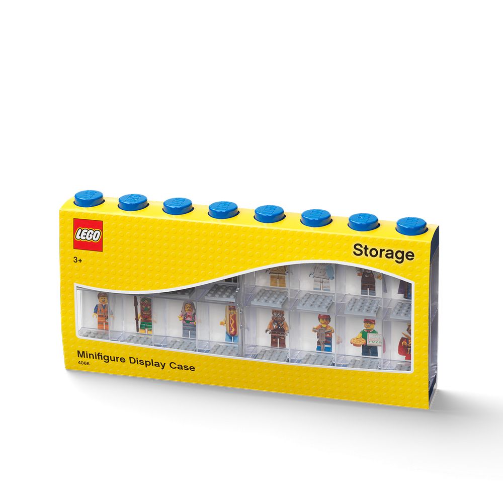 LEGO Gear 40660005 LEGO Minifiguren Display für 16 Figuren, acht Noppen, blau