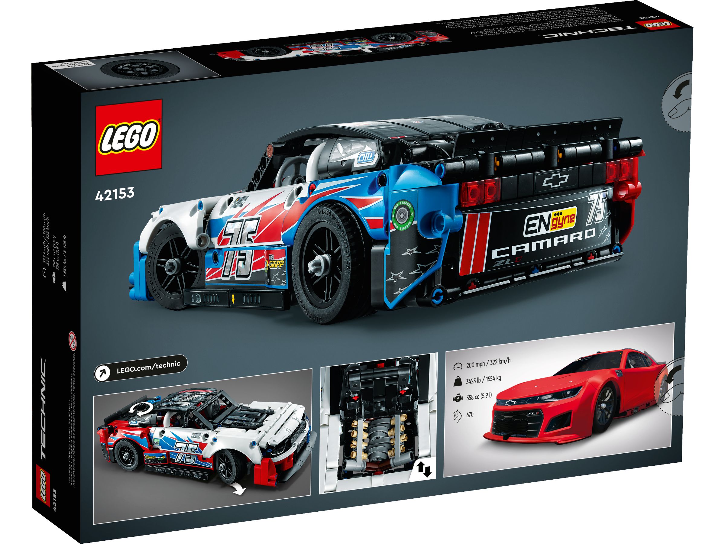 LEGO Technic 42153 NASCAR Next Gen Chevrolet Camaro ZL1 LEGO_42153_alt6.jpg