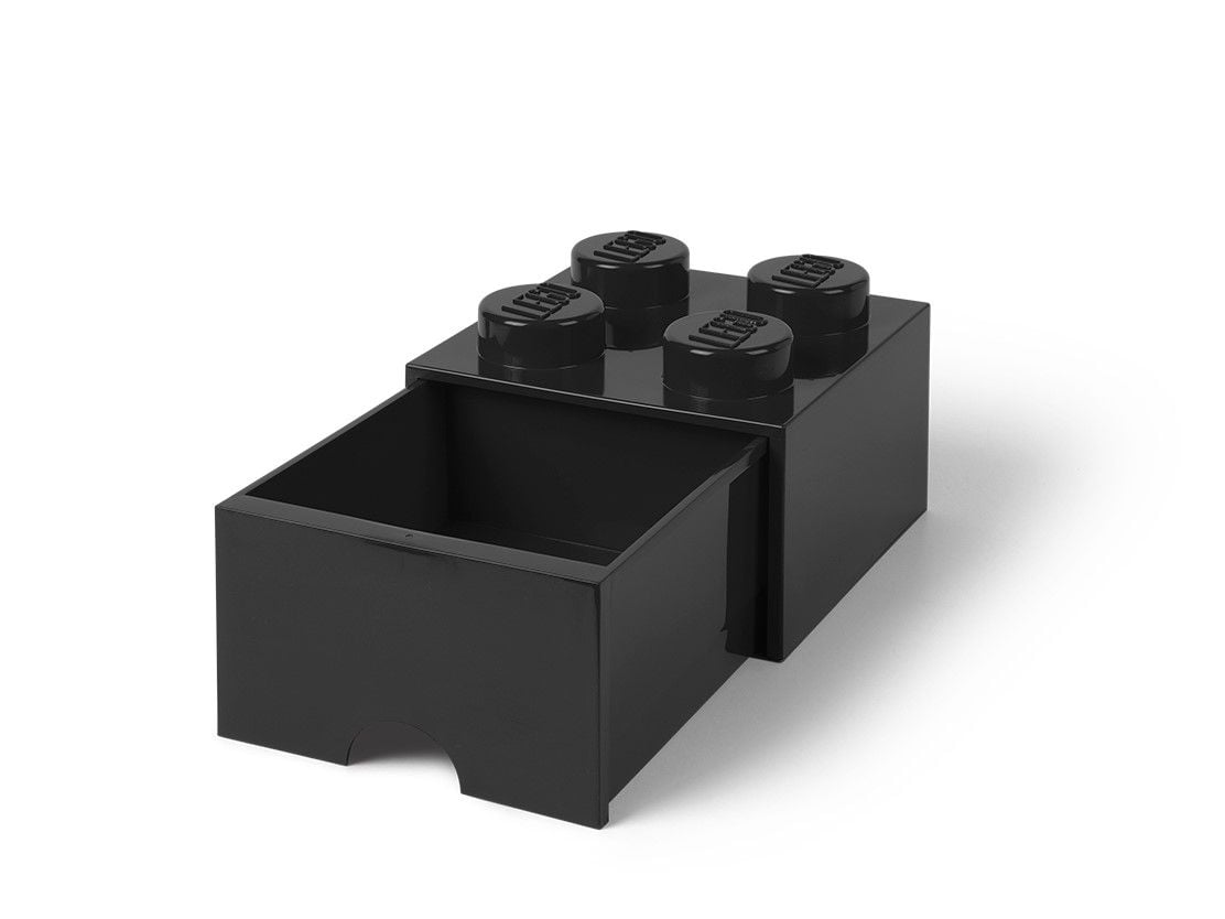 LEGO Gear 5005711 LEGO® Aufbewahrungsstein mit 4 Noppen und Schubfach in Schwarz
