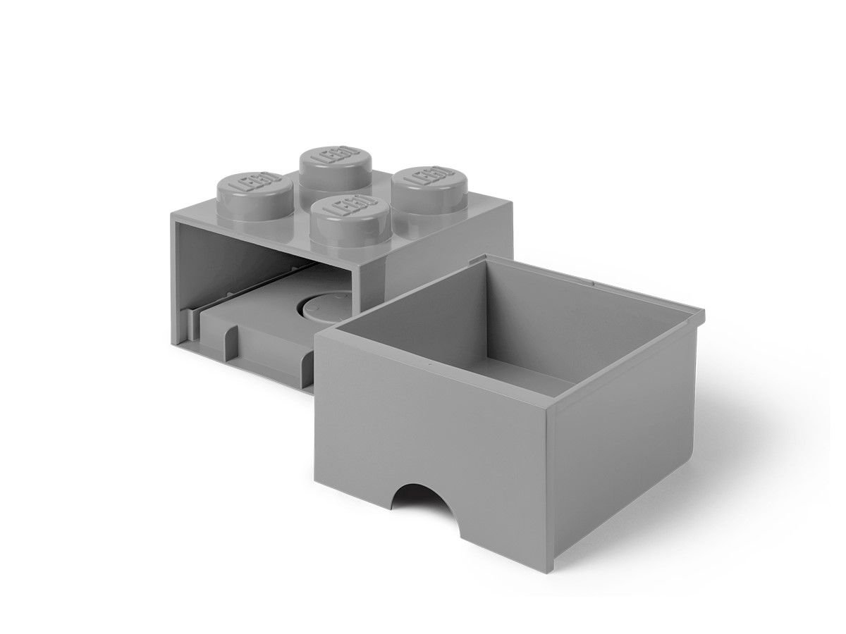LEGO Gear 5005713 LEGO® mittelgroßer Aufbewahrungsstein mit 4 Noppen und Schubfach in Steingrau LEGO_5005713_alt2.jpg