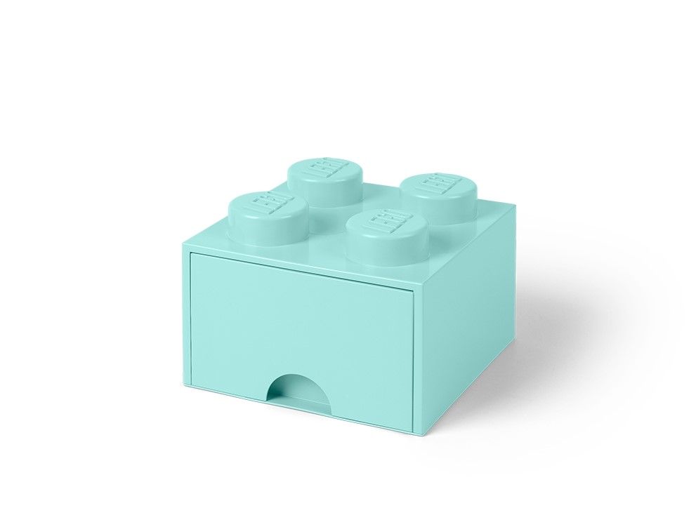 LEGO Gear 5005714 LEGO® Aufbewahrungsstein mit 4 Noppen und Schubfach in Wasserblau LEGO_5005714_alt1.jpg