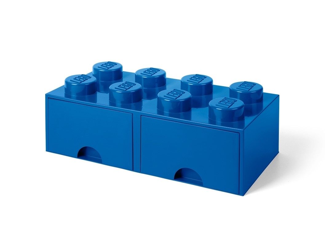 LEGO Gear 5006132 Stein mit 8 Noppen und Schubfächern in Blau