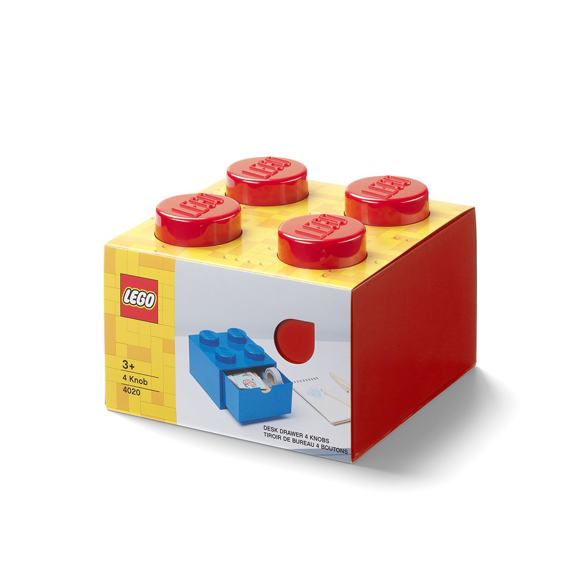 LEGO Gear 5006140 AUFBEWAHRUNGSSTEIN MIT SCHUBFACH UND 4 NOPPEN IN ROT LEGO_5006140_alt1.jpg