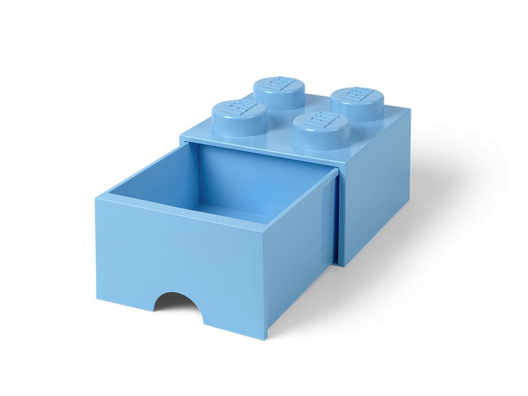 LEGO Gear 5006181 Stein mit 4 Noppen und Schubfach in Hellblau