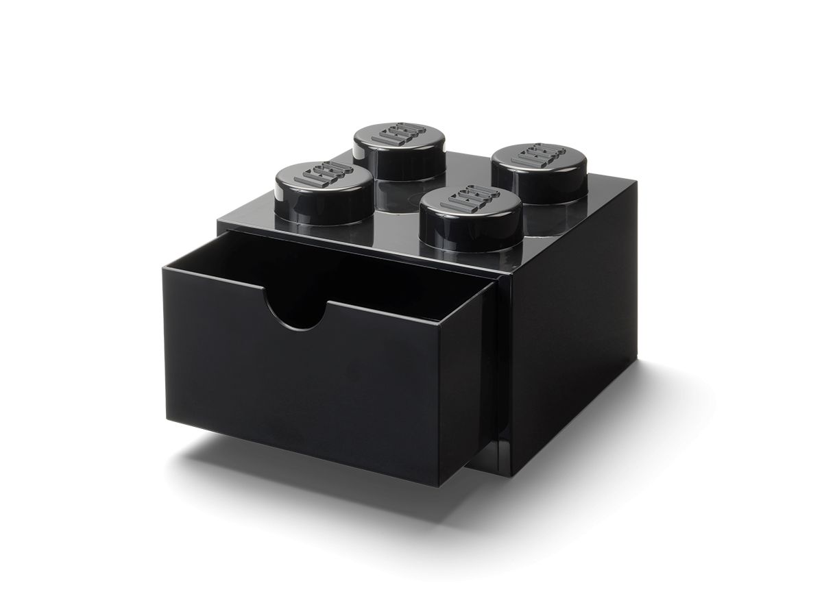 LEGO Gear 5006312 Aufbewahrungsstein mit Schubfach in Schwarz