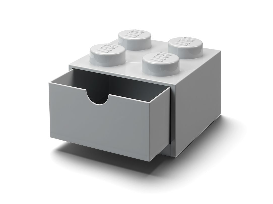 LEGO Gear 5006875 Aufbewahrungsstein mit Schubfach in Grau