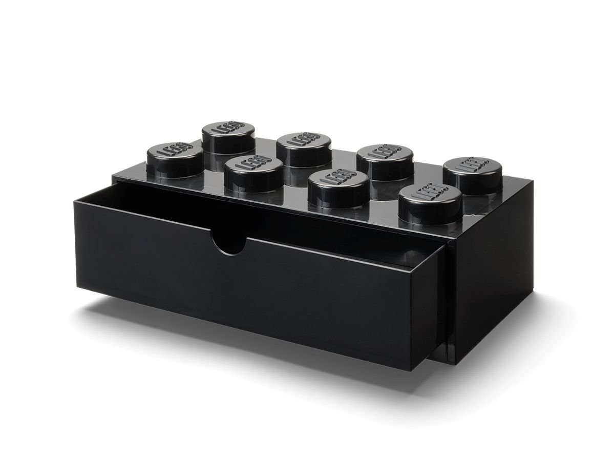 LEGO Gear 5006876 Aufbewahrungsstein mit Schubfach in Schwarz