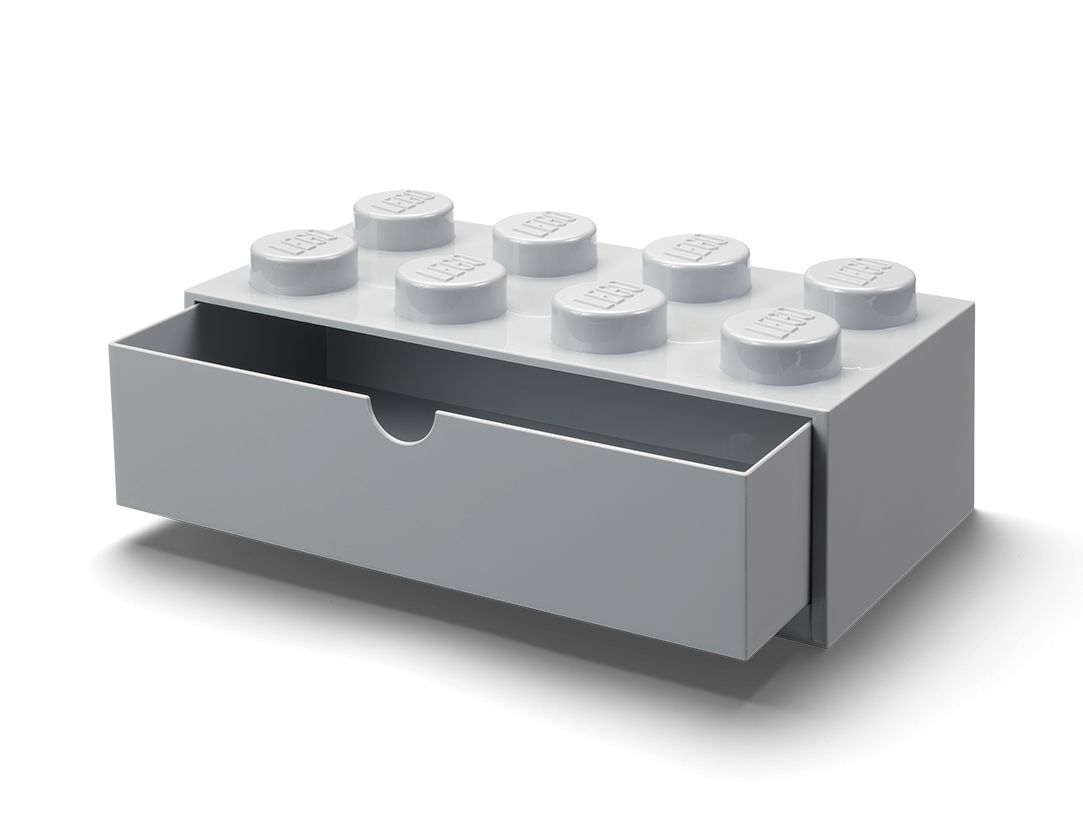 LEGO Gear 5006878 Aufbewahrungsstein mit Schubfach in Grau