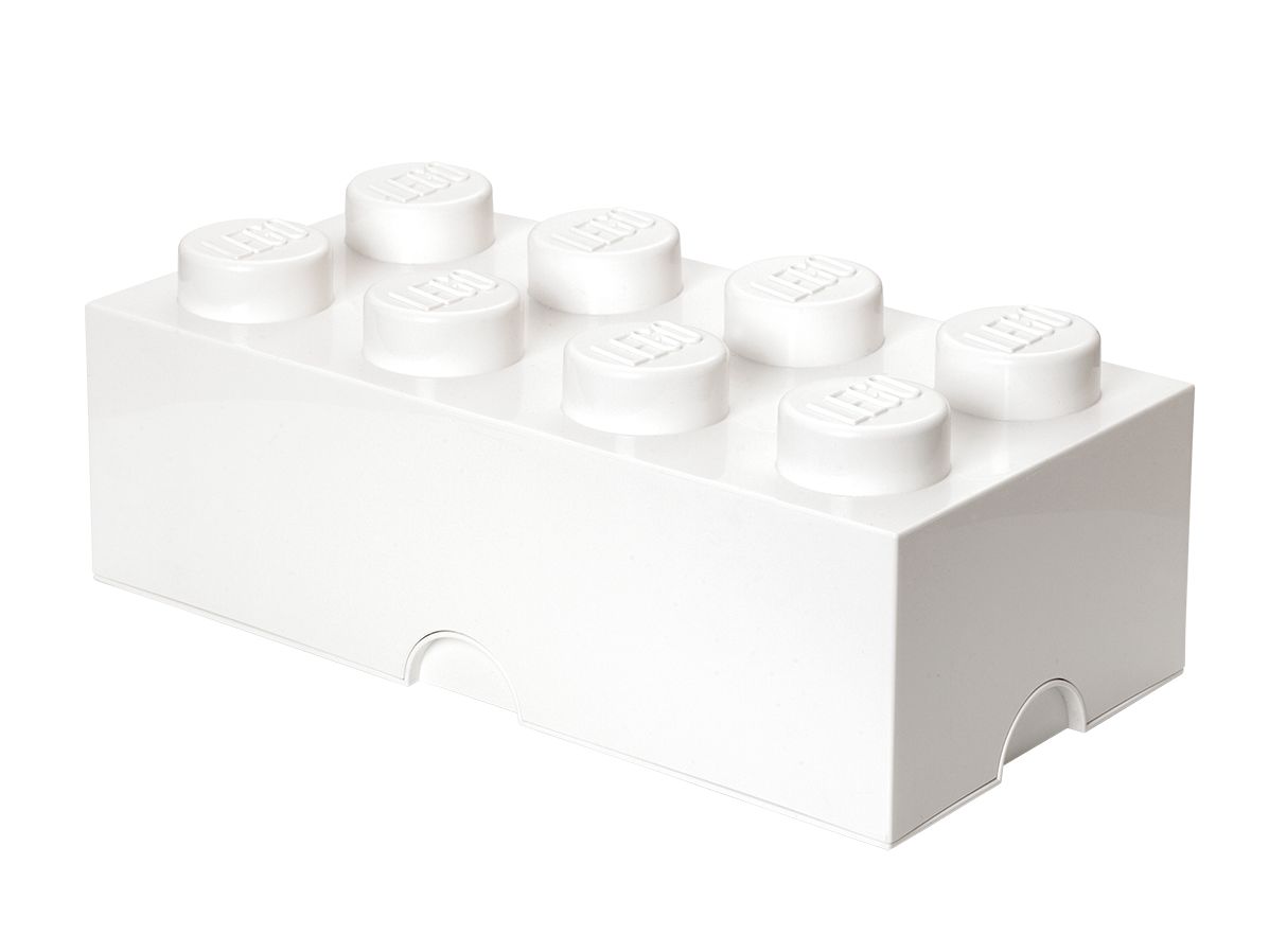 LEGO Gear 5006913 Aufbewahrungsstein mit 8 Noppen in Weiß