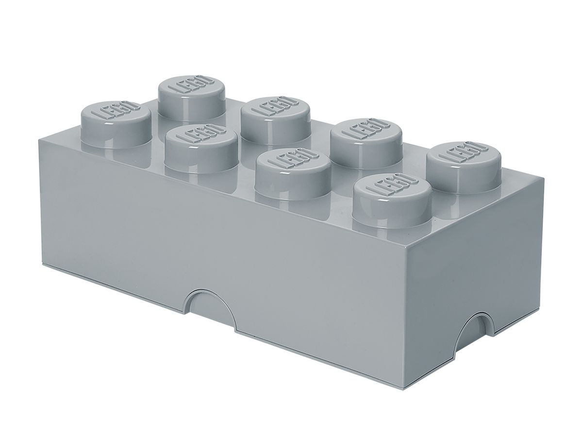 LEGO Gear 5006915 Aufbewahrungsstein mit 8 Noppen in Grau