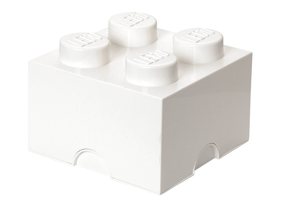 LEGO Gear 5006931 Aufbewahrungsstein mit 4 Noppen in Weiß