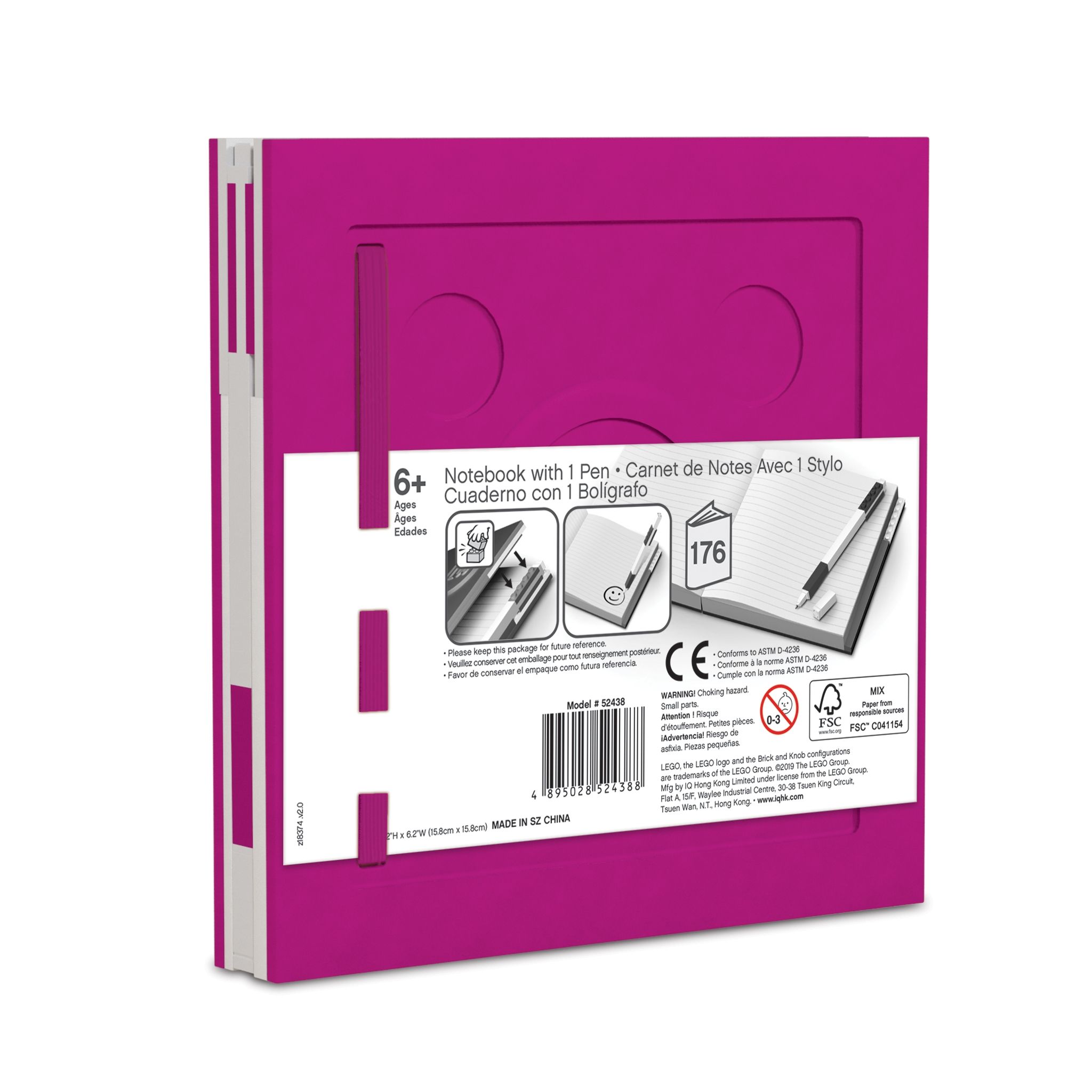 LEGO Gear 5007238 Verschließbares Notizbuch mit Gelschreiber in Violett LEGO_5007238_alt2.jpg
