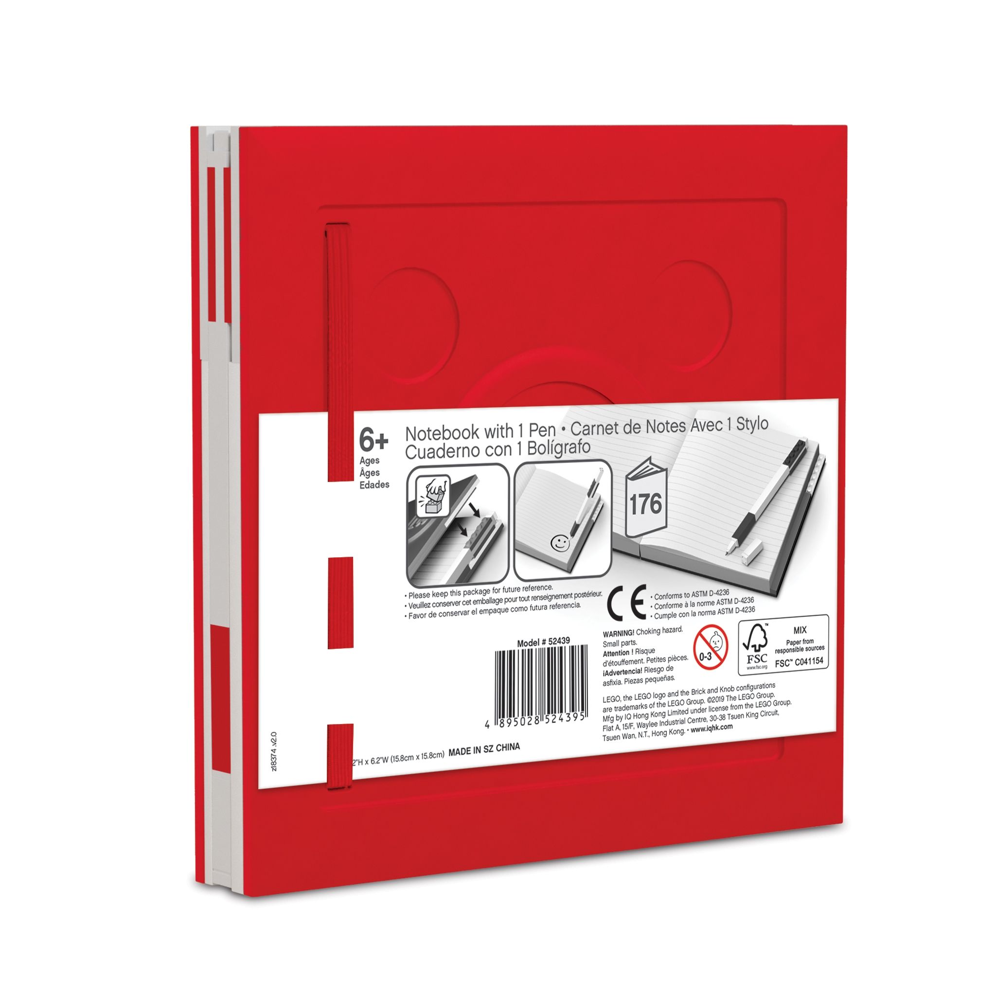 LEGO Gear 5007239 Verschließbares Notizbuch mit Gelschreiber in Rot LEGO_5007239_alt2.jpg
