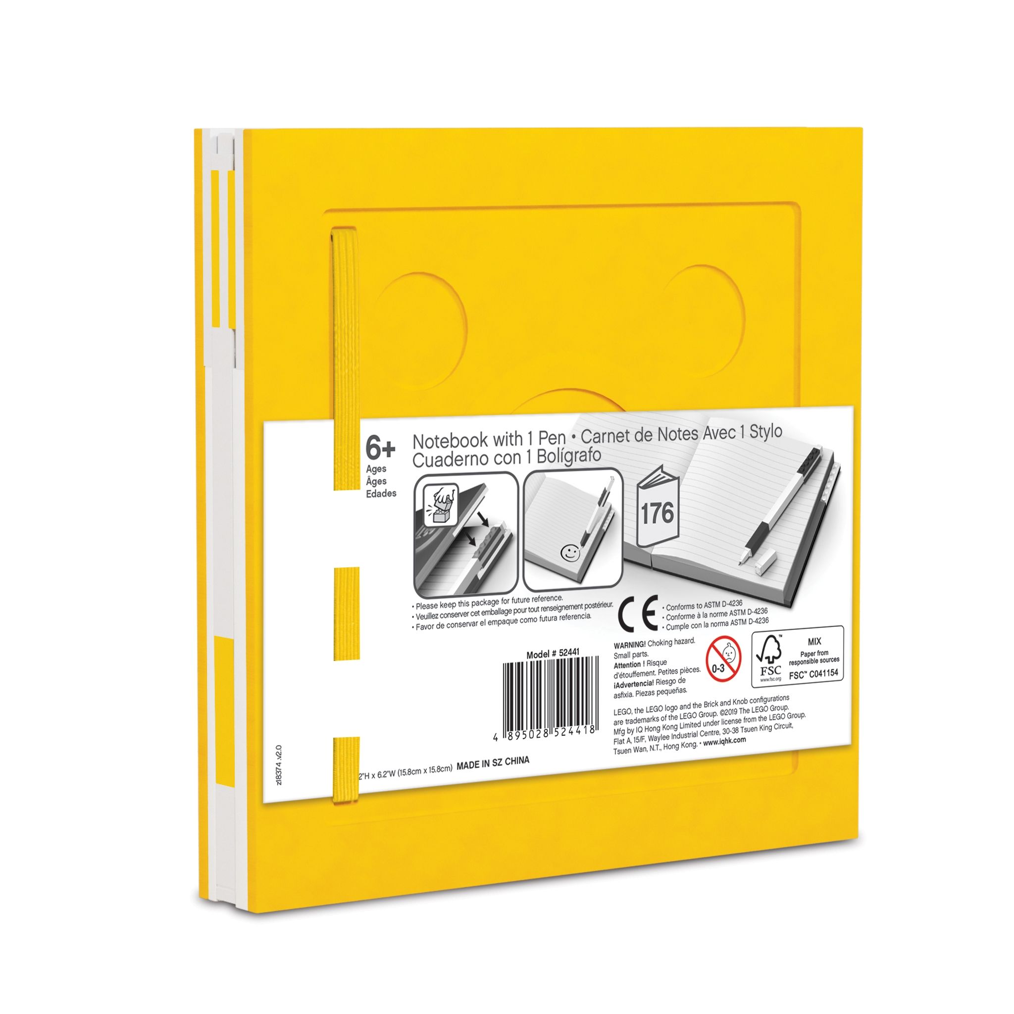LEGO Gear 5007241 Verschließbares Notizbuch mit Gelschreiber in Gelb LEGO_5007241_alt2.jpg