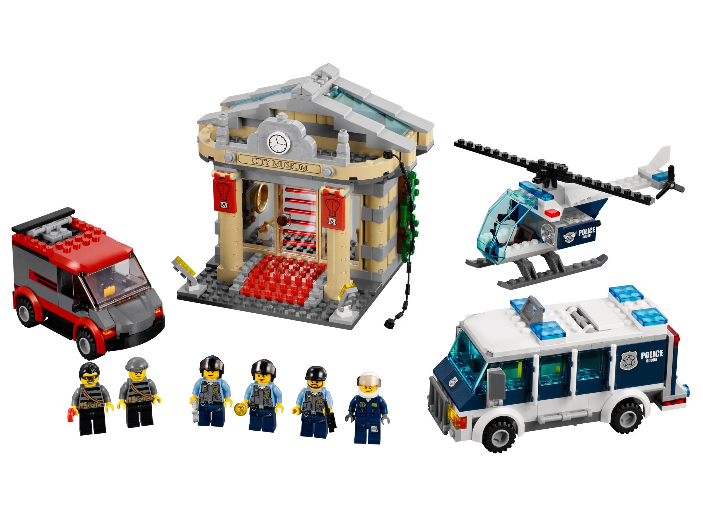 1x Lego Bauanleitung Heft 4 Town City Police Museum Einbruch 60008 