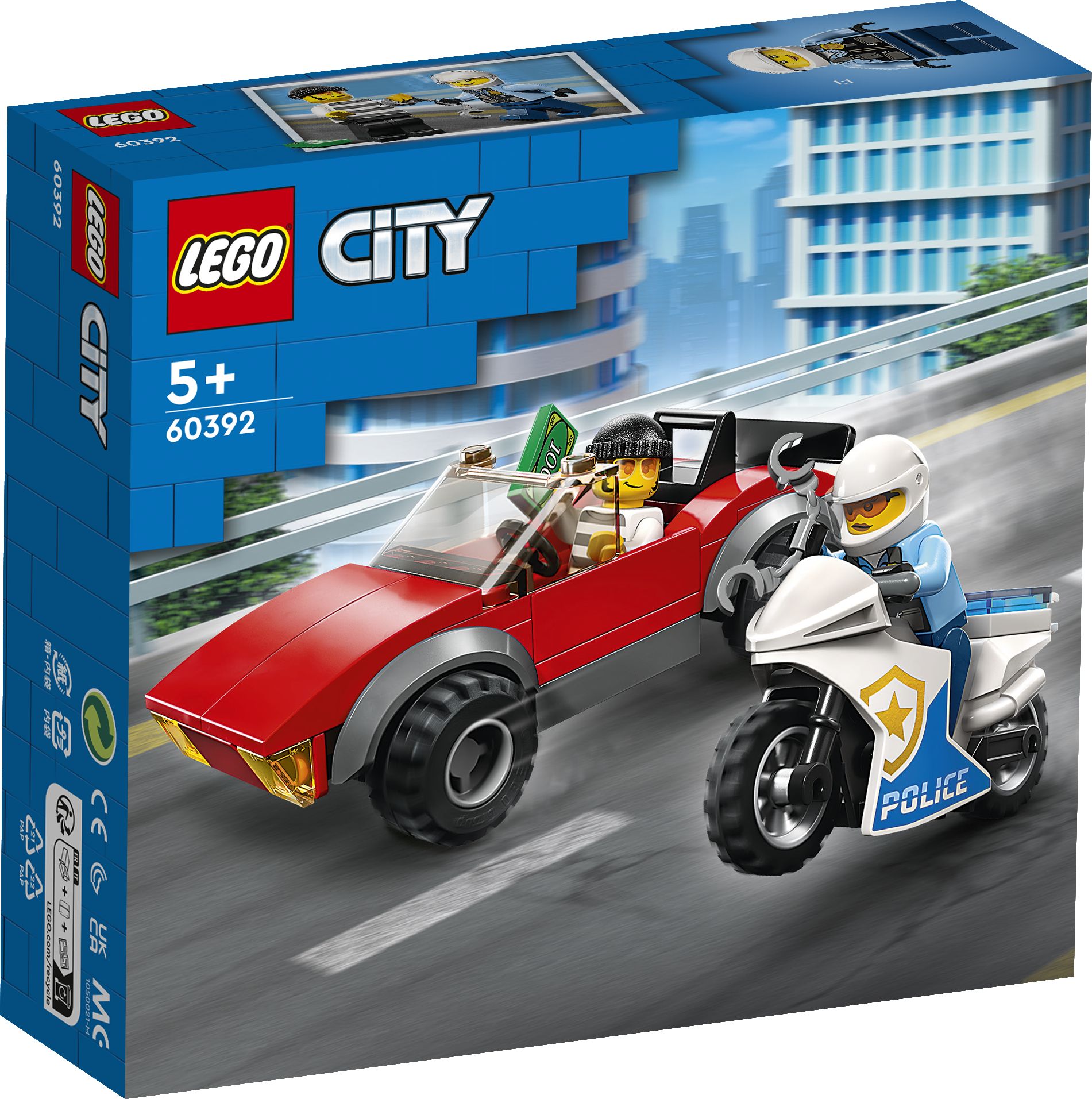 LEGO City 60392 Verfolgungsjagd mit dem Polizeimotorrad LEGO_60392_Box1_v29.jpg