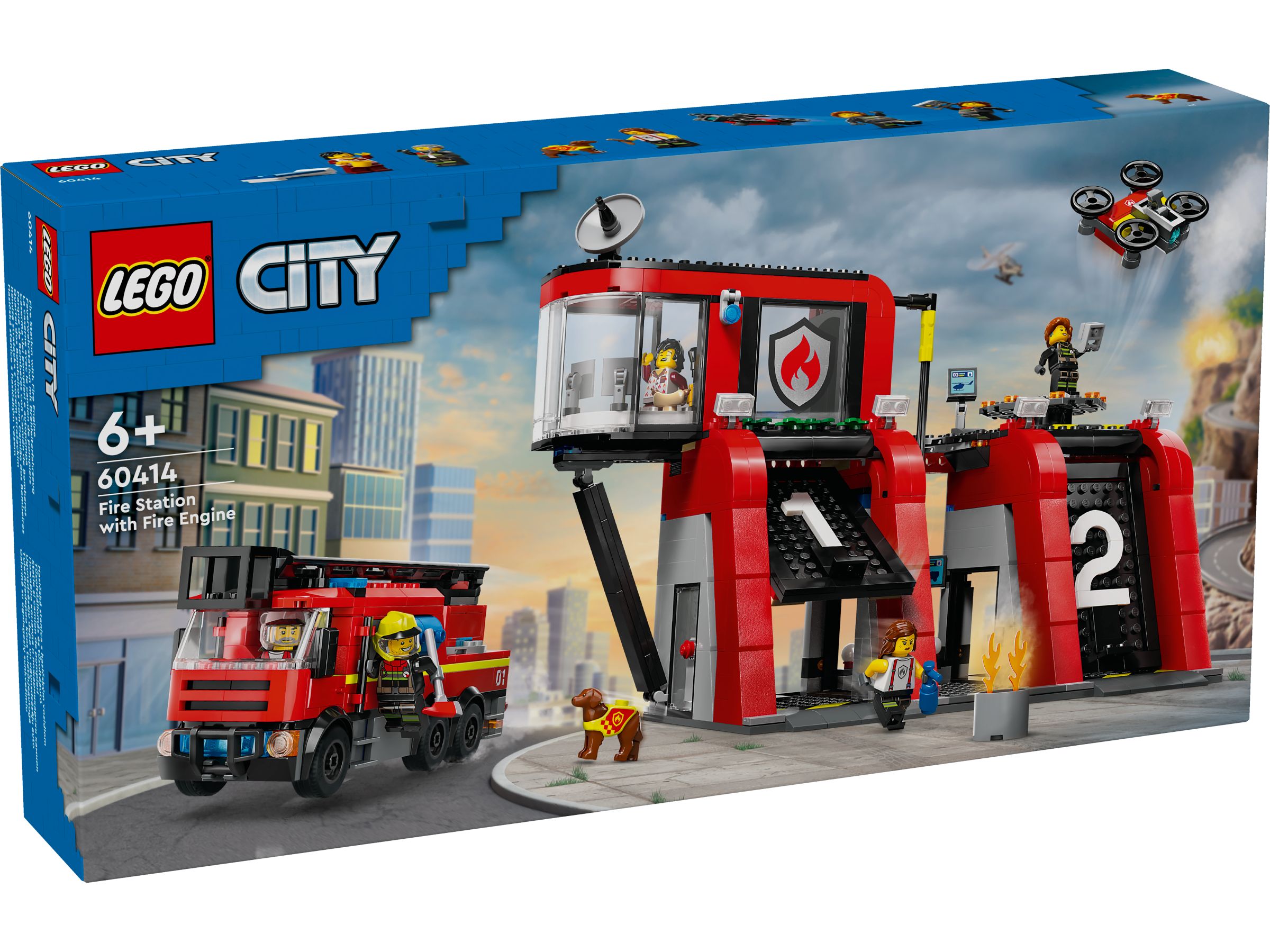 LEGO City 60414 Feuerwehrstation mit Drehleiterfahrzeug LEGO_60414_box1_v29.jpg