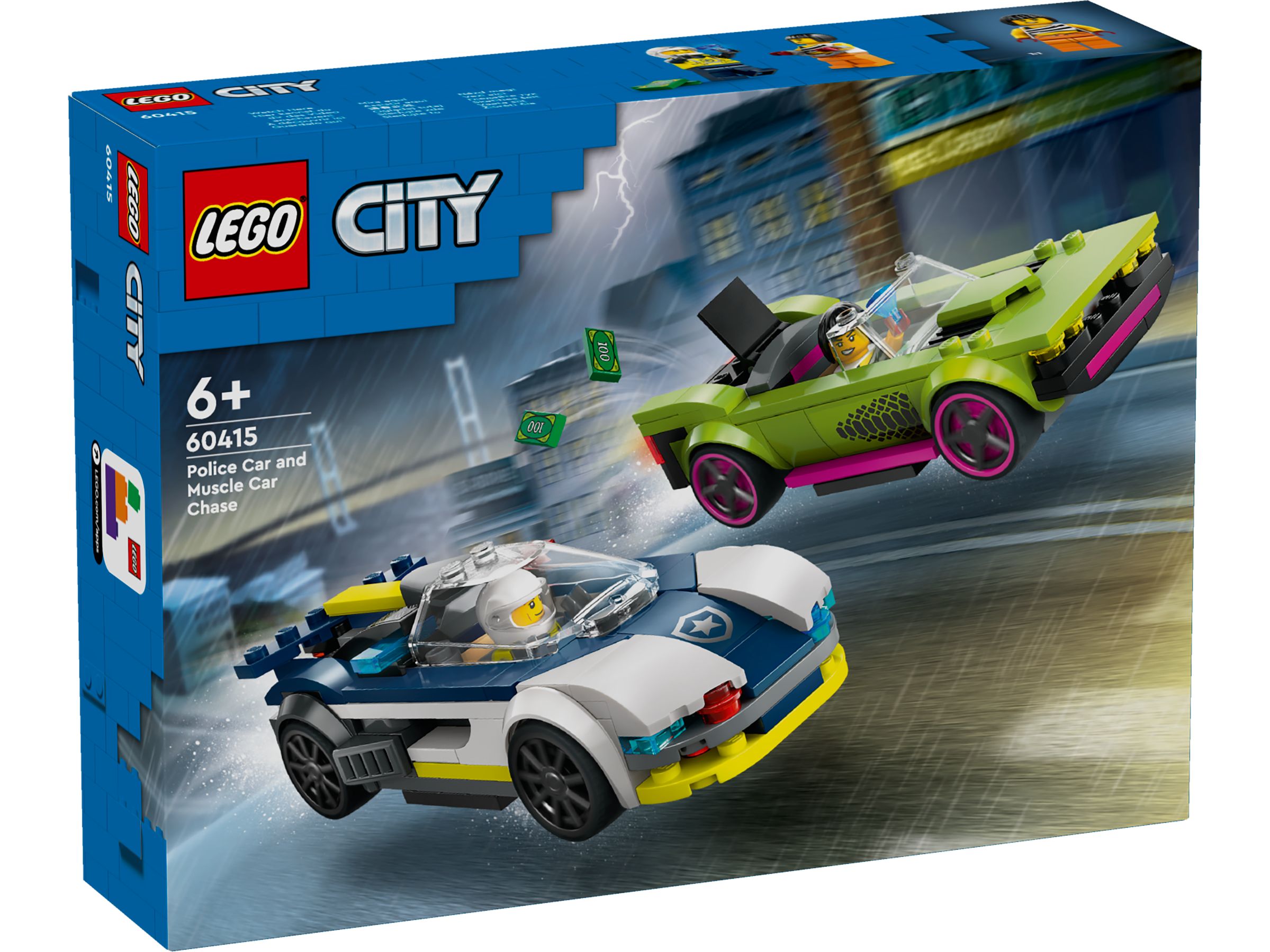 LEGO City 60415 Verfolgungsjagd mit Polizeiauto und Muscle Car LEGO_60415_box1_v29.jpg