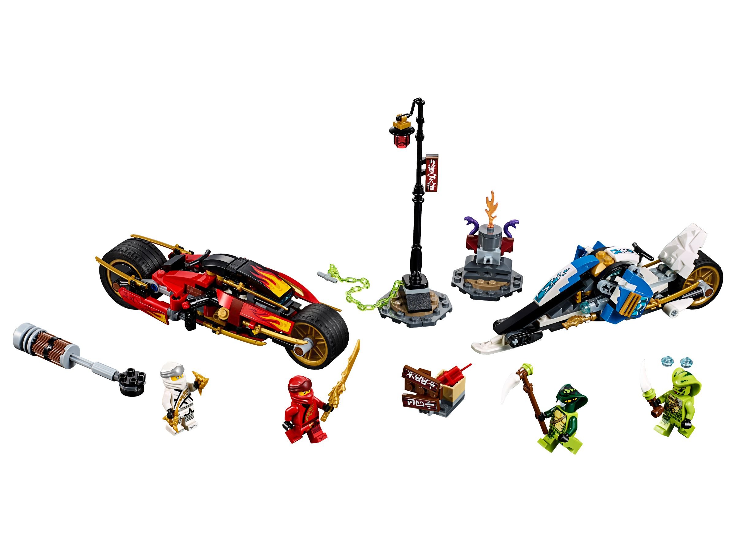 LEGO Ninjago 70667 Kais Feuer-Bike & Zanes Schneemobil