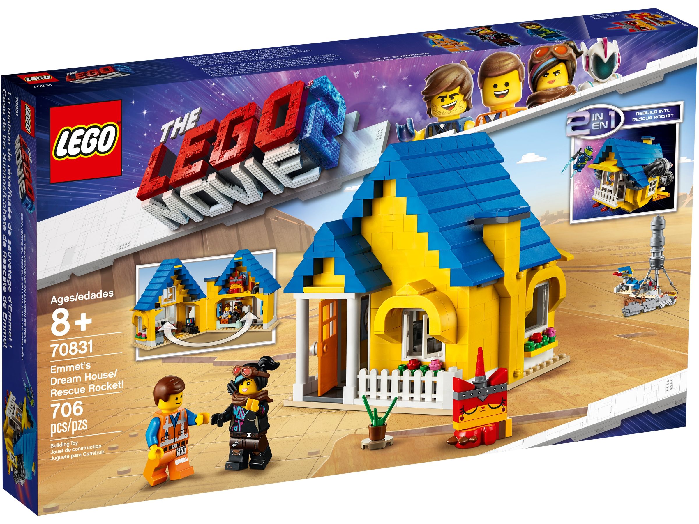 LEGO The LEGO Movie 2 70831 Emmets Traumhaus/Rettungsrakete! LEGO_70831_Box1_v39.jpg