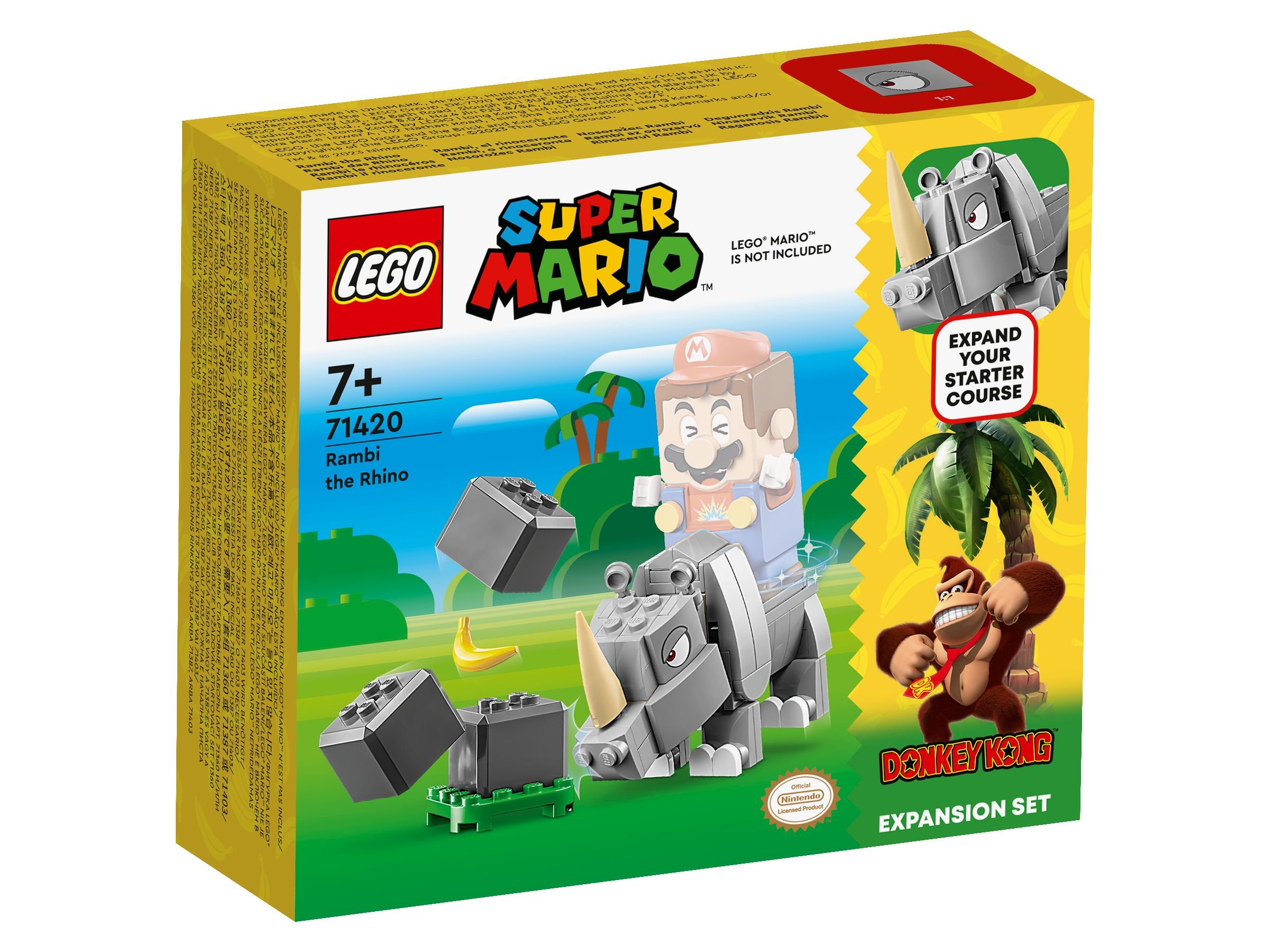 LEGO Super Mario 71420 Rambi das Rhino – Erweiterungsset LEGO_71420_Box1_v29.jpg