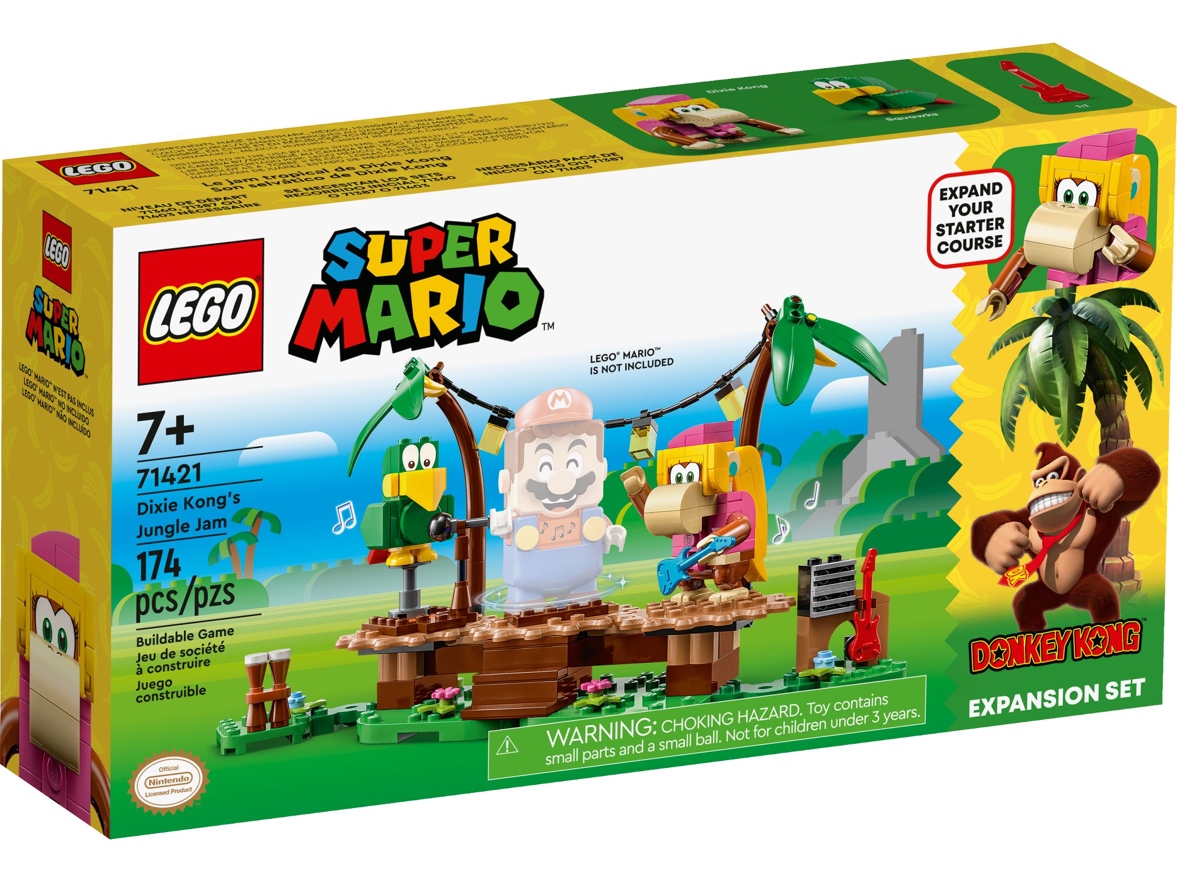 LEGO Super Mario 71421 Dixie Kongs Dschungel-Jam – Erweiterungsset LEGO_71421_Box1_v39.jpg