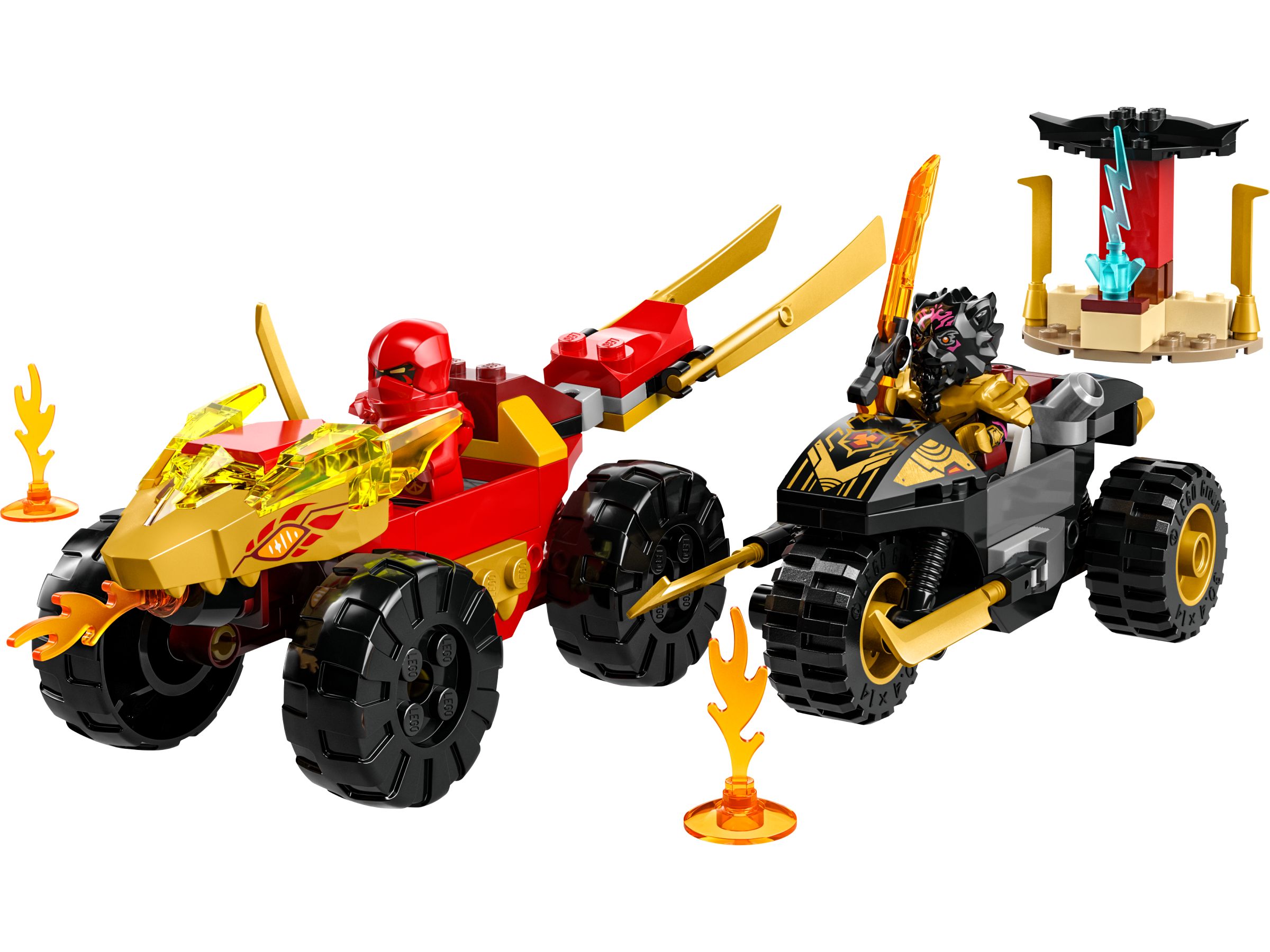 LEGO Ninjago 71789 Verfolgungsjagd mit Kais Flitzer und Ras‘ Motorrad