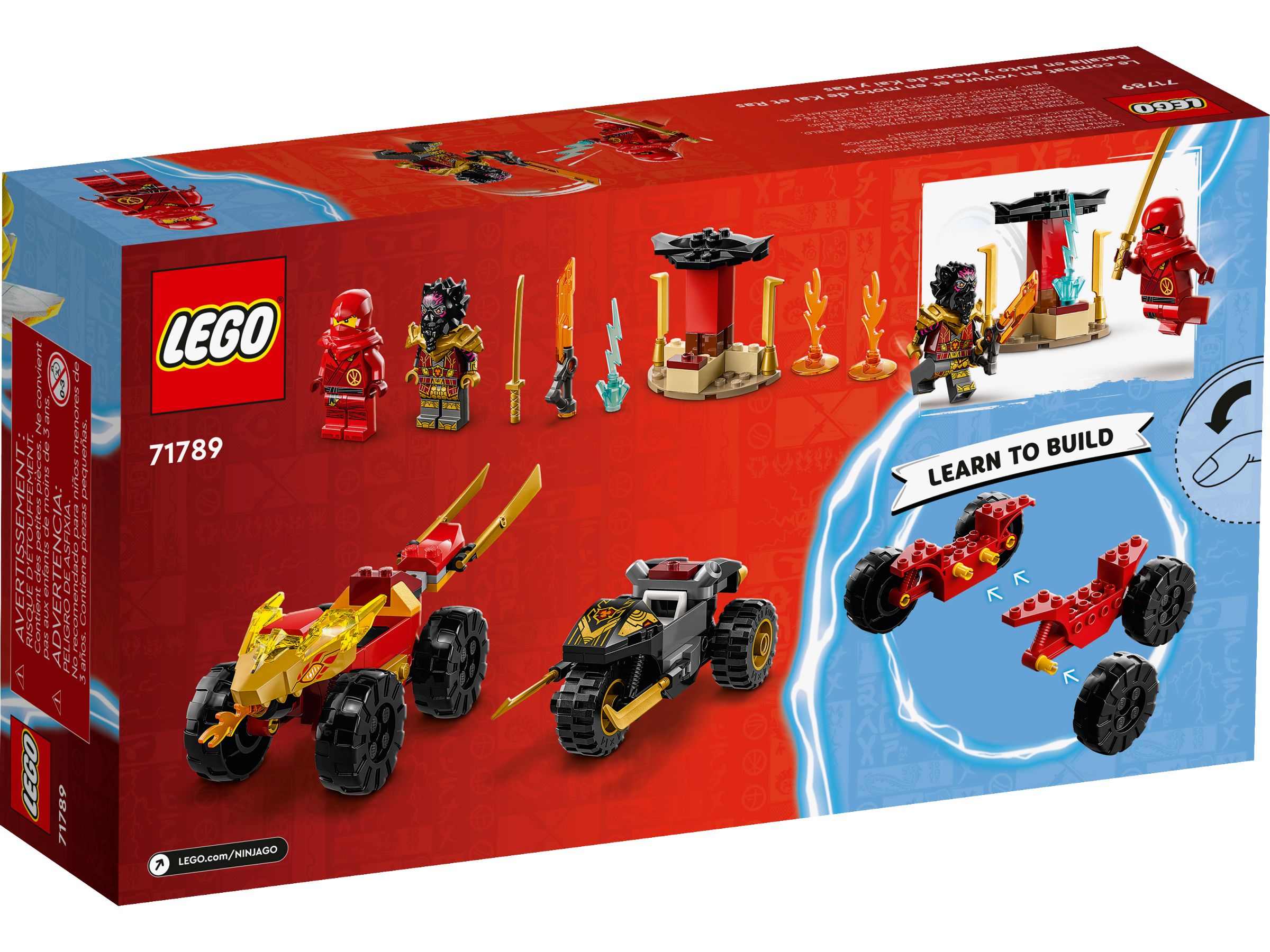 LEGO Ninjago 71789 Verfolgungsjagd mit Kais Flitzer und Ras‘ Motorrad LEGO_71789_Box5_v39.jpg