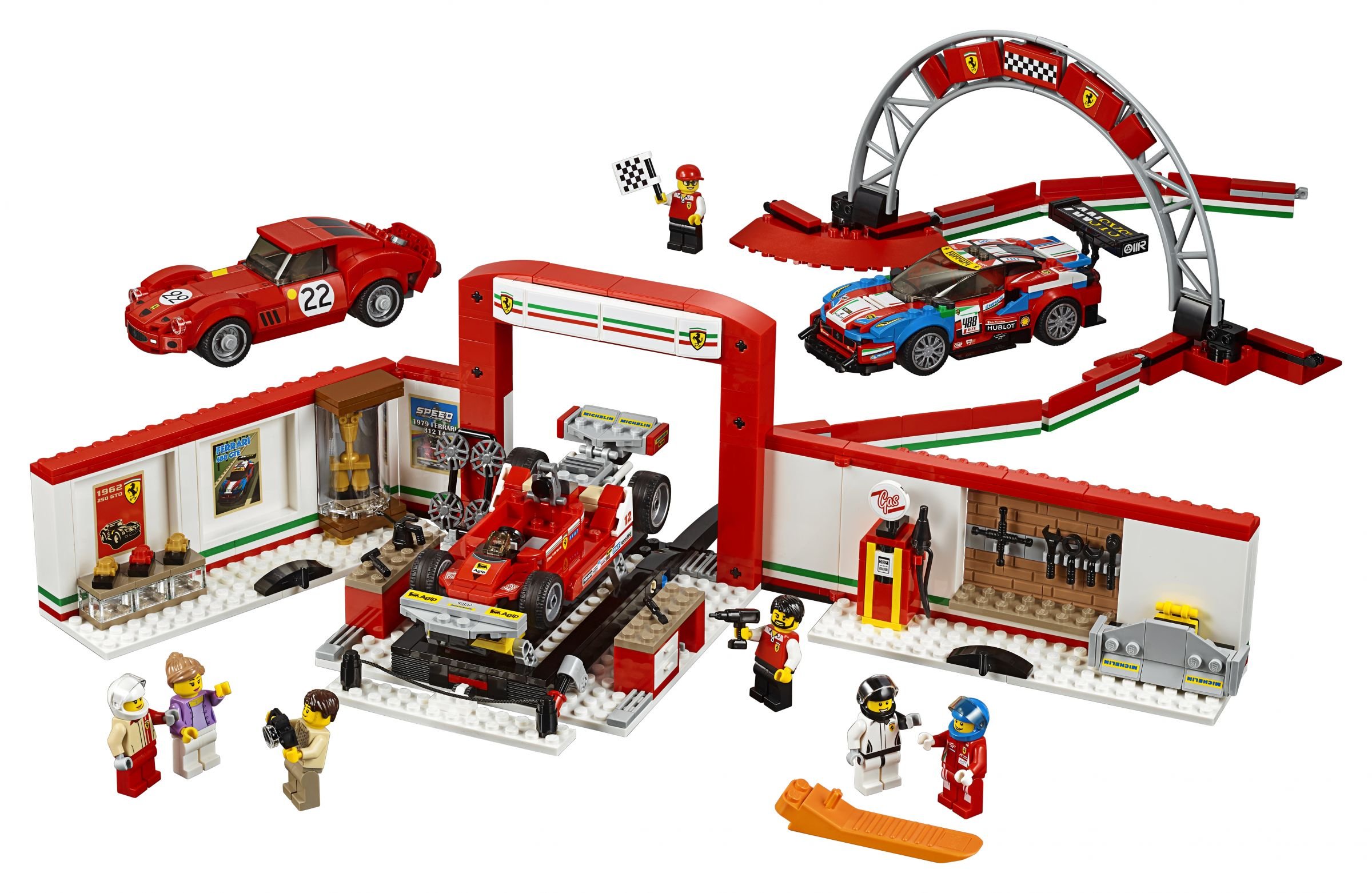 LEGO Speed Champions 75889 Ferrari Garage Ferrari 250 GTO & Ferrari 488 GT