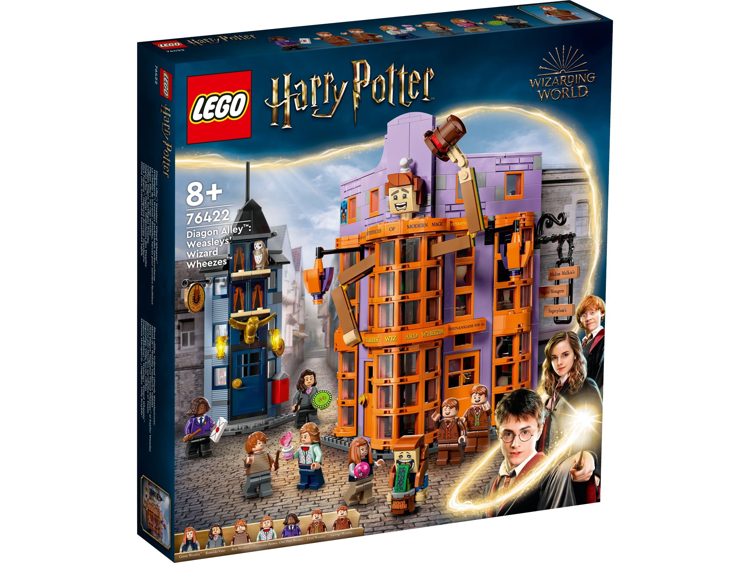 LEGO Harry Potter 76422 Winkelgasse™: Weasleys Zauberhafte Zauberscherze LEGO_76422_Box1_v29.jpg