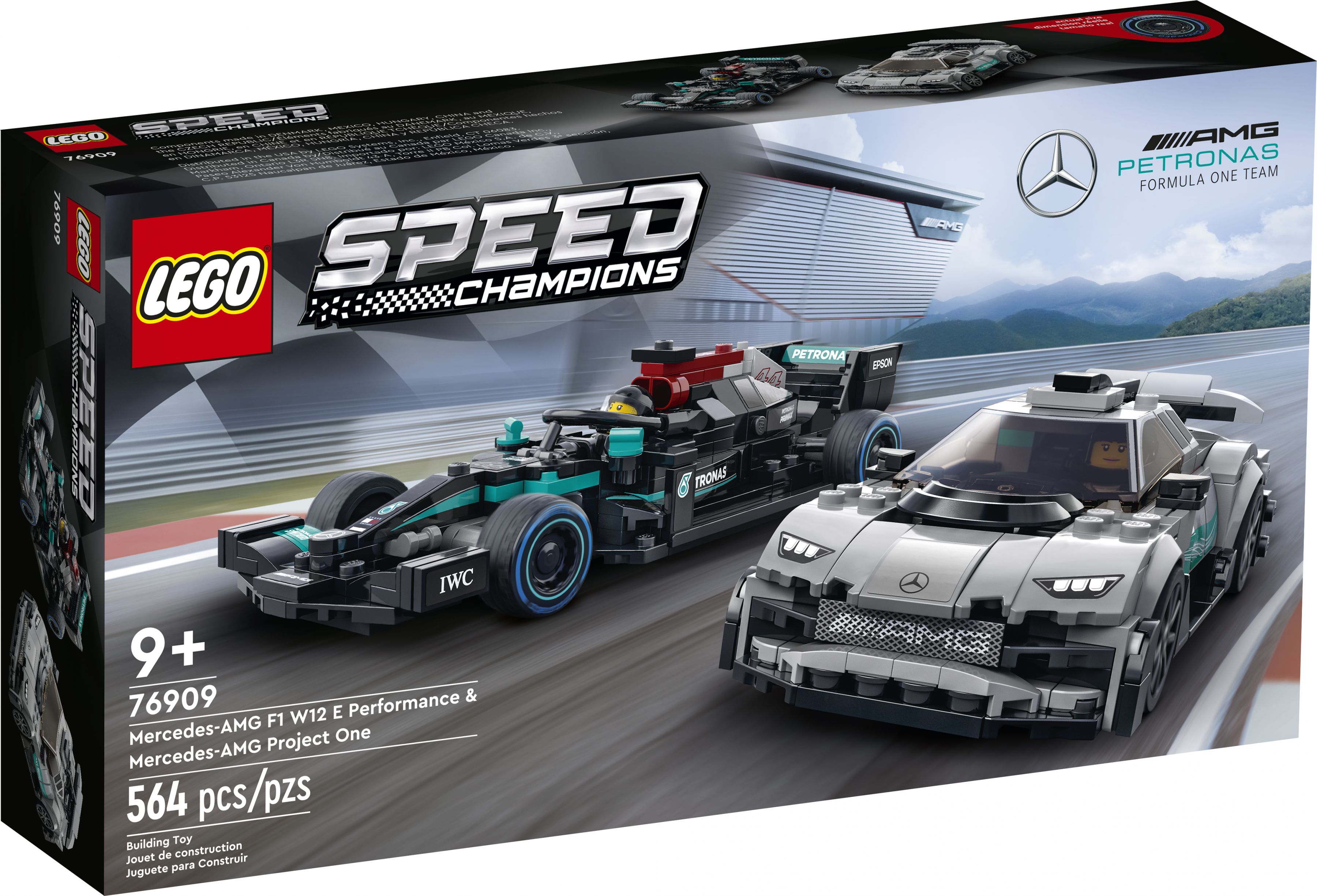 LEGO Speed Champions 76909 Mercedes-AMG F1 W12 E Performance & Mercedes-AMG Project One LEGO_76909_Box1_v39.jpg